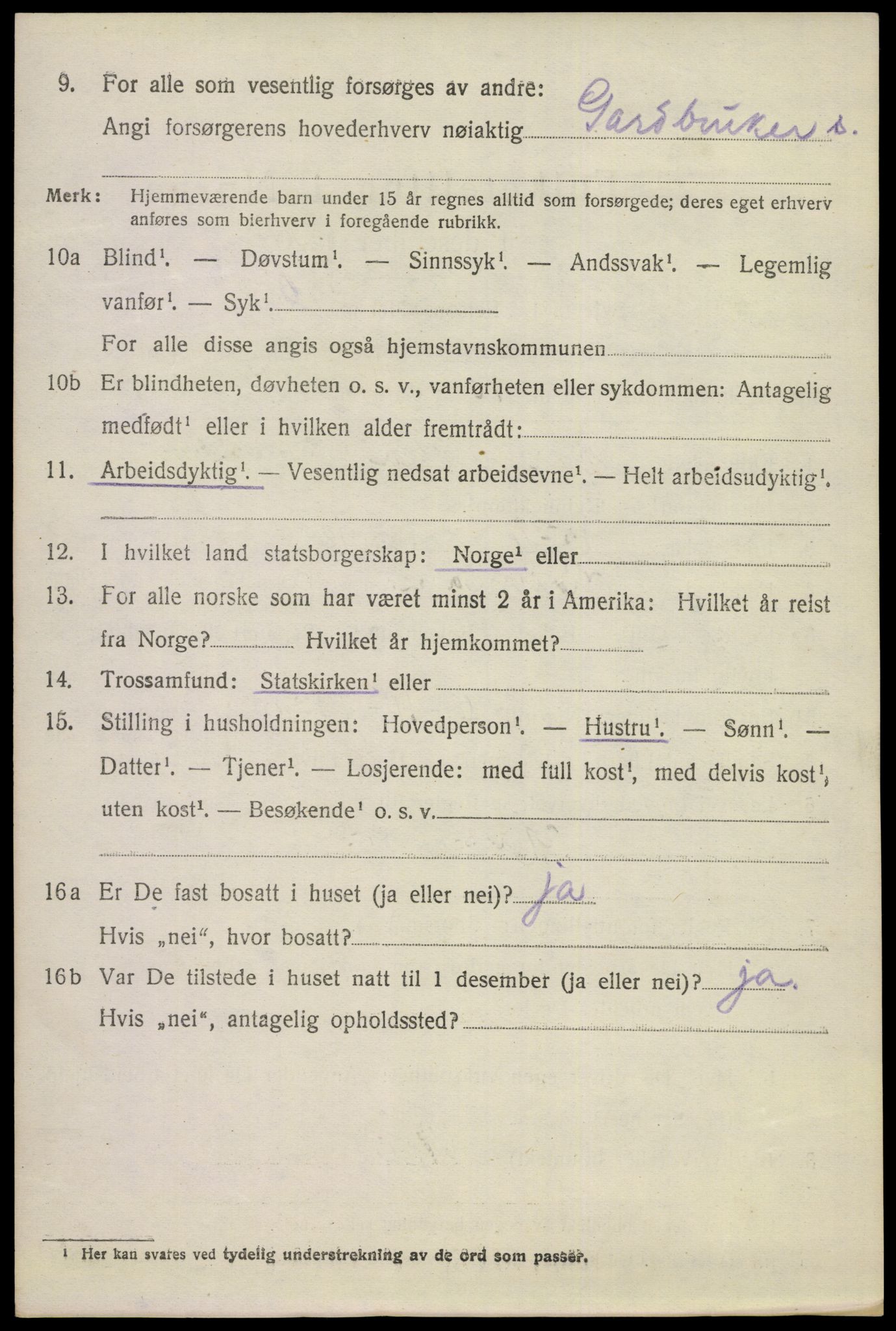 SAKO, 1920 census for Eidanger, 1920, p. 5109