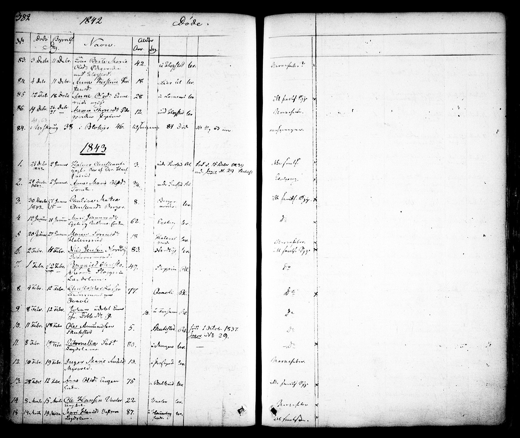 Aurskog prestekontor Kirkebøker, AV/SAO-A-10304a/F/Fa/L0006: Parish register (official) no. I 6, 1829-1853, p. 382