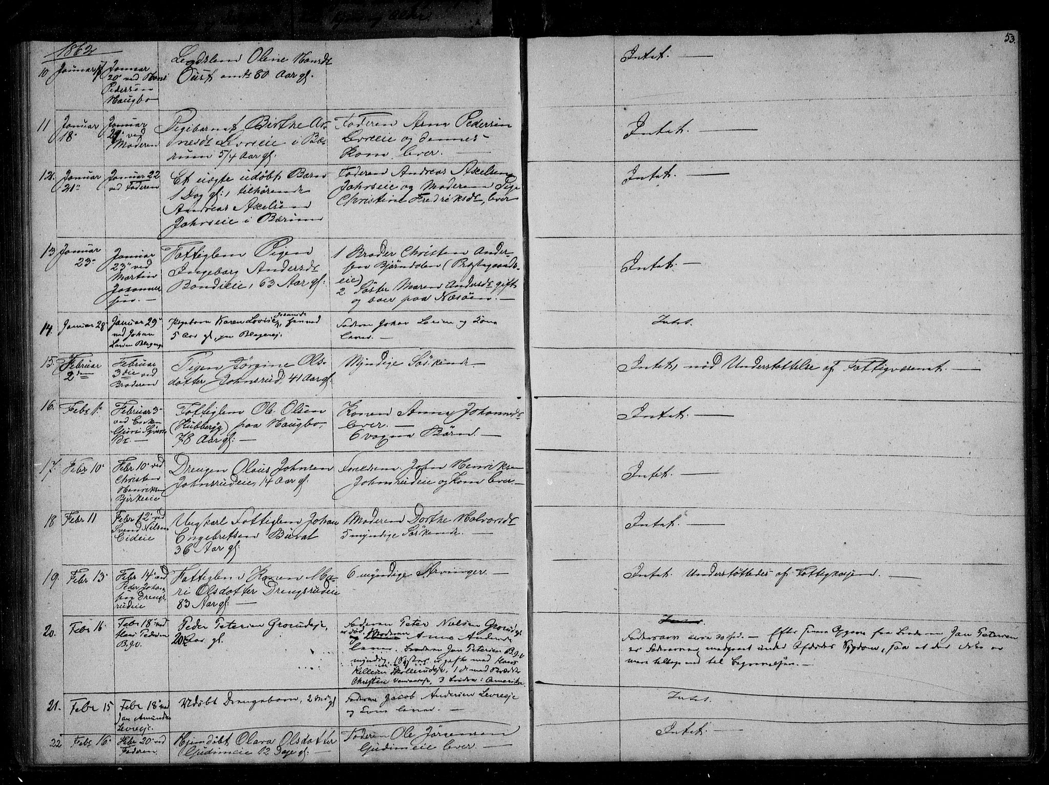 Asker og Bærum lensmannskontor, AV/SAO-A-10643/H/Ha/Haa/L0002: Dødsanmeldelsesprotokoll, 1857-1865, p. 53
