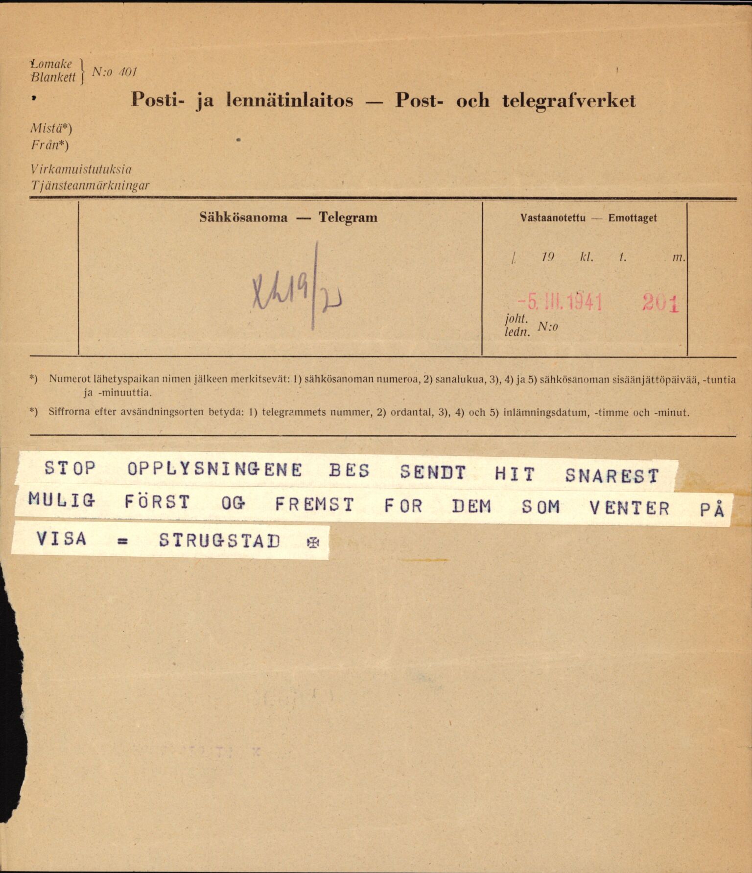Forsvaret, Forsvarets krigshistoriske avdeling, AV/RA-RAFA-2017/Y/Ya/L0006: II-C-11-11,2 - Utenriksdepartementet.  Legasjonen i Helsingfors., 1940-1946, p. 234