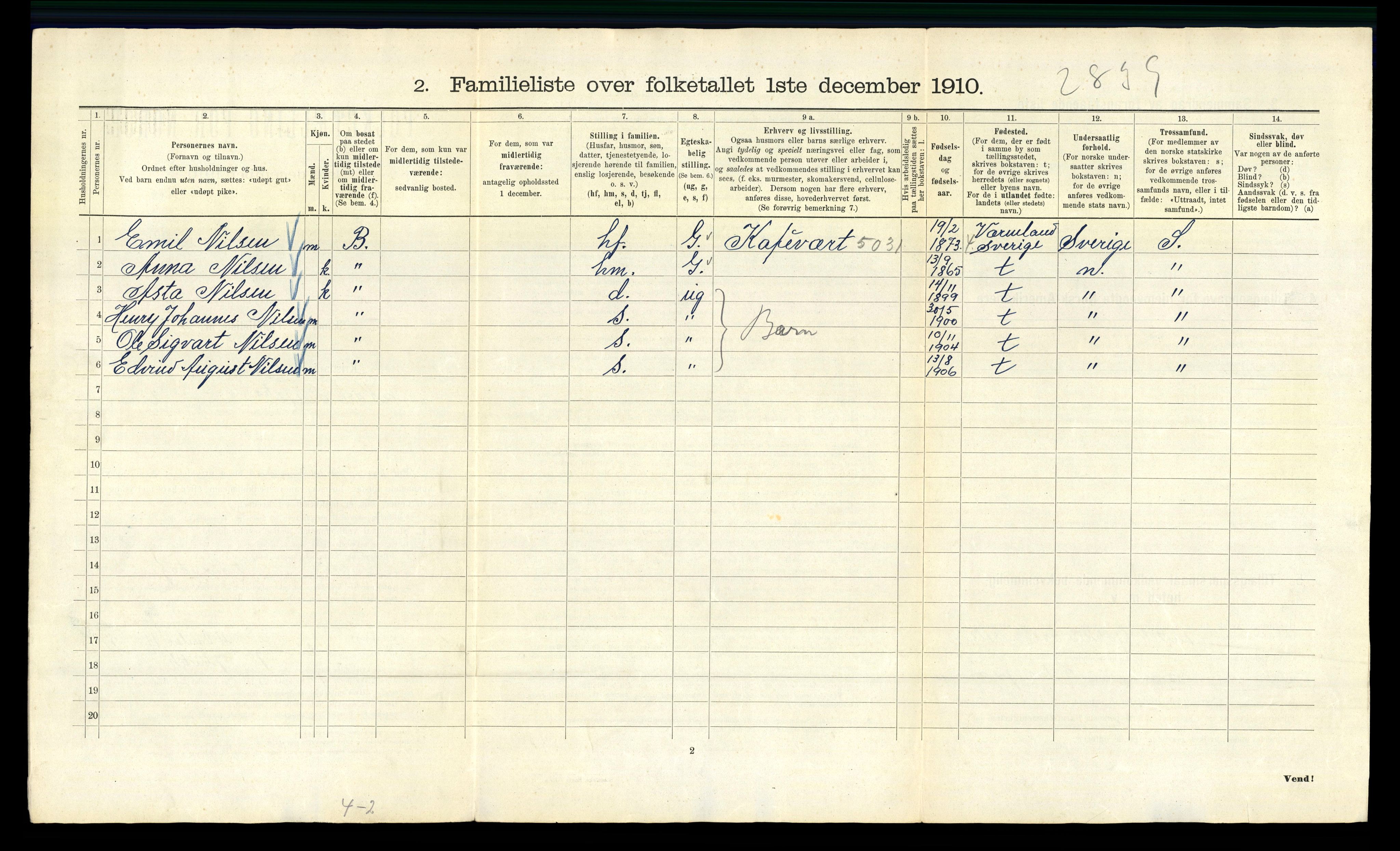 RA, 1910 census for Kristiania, 1910, p. 47108