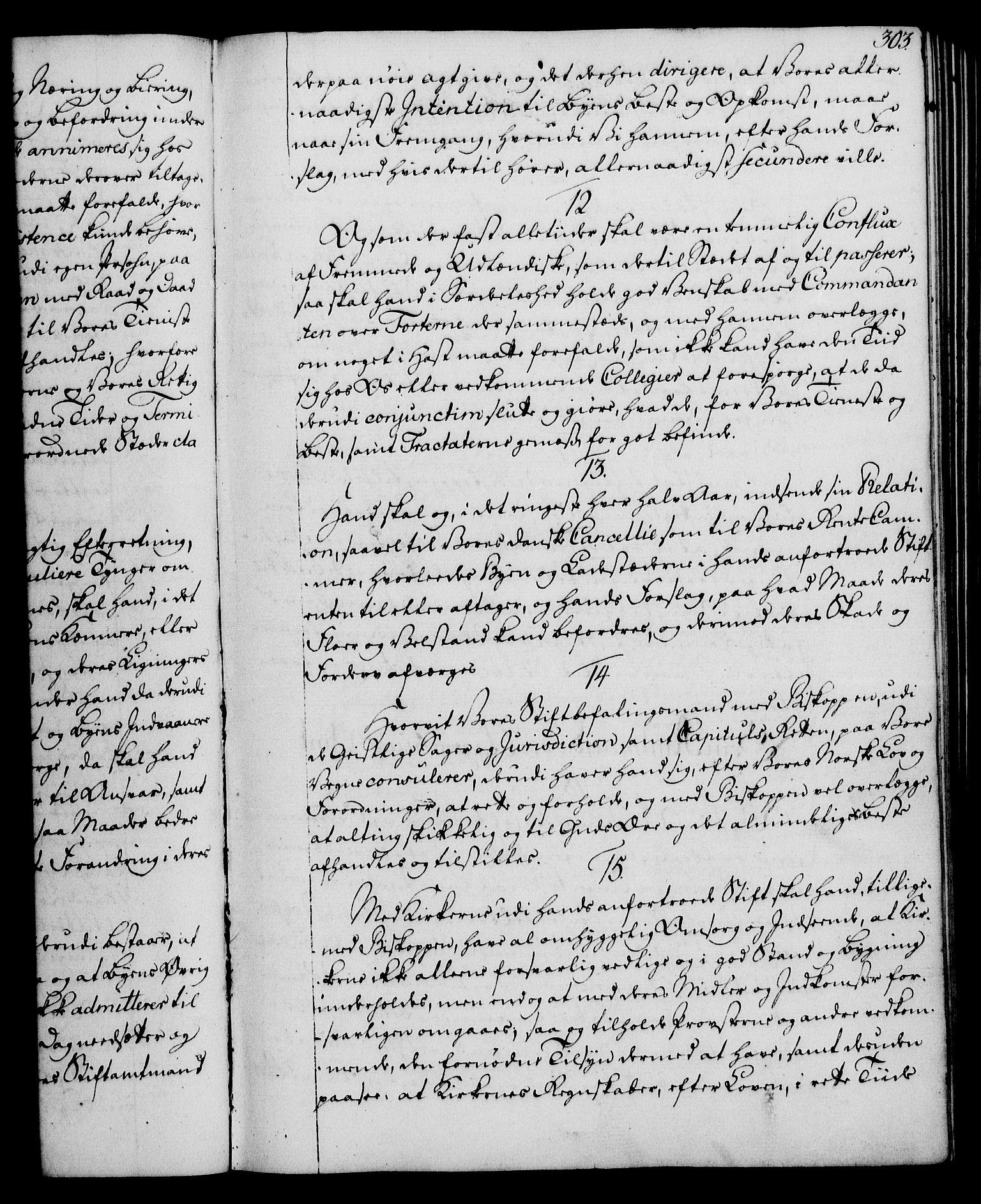 Rentekammeret, Kammerkanselliet, RA/EA-3111/G/Gg/Ggi/L0003: Norsk instruksjonsprotokoll med register (merket RK 53.36), 1751-1775, p. 303