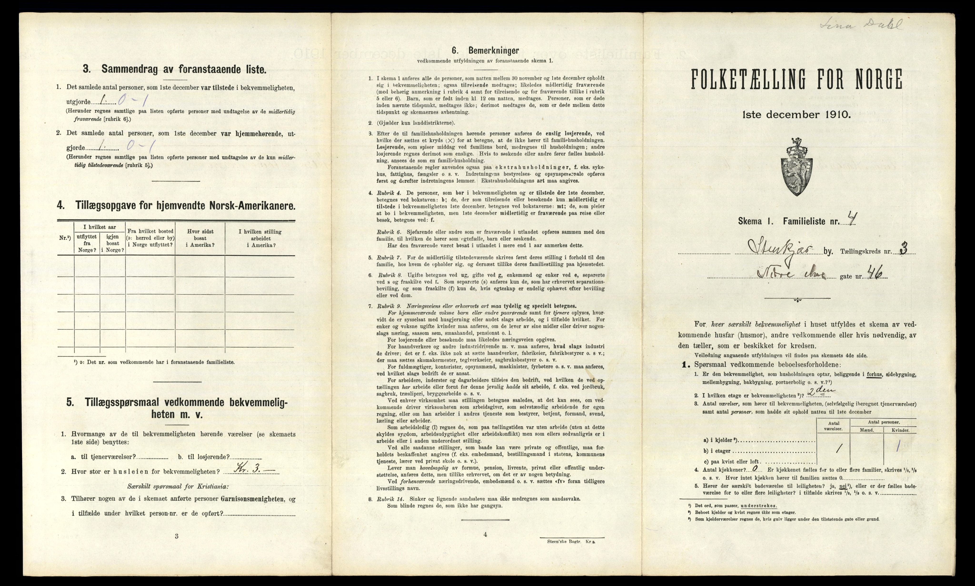 RA, 1910 census for Steinkjer, 1910, p. 702