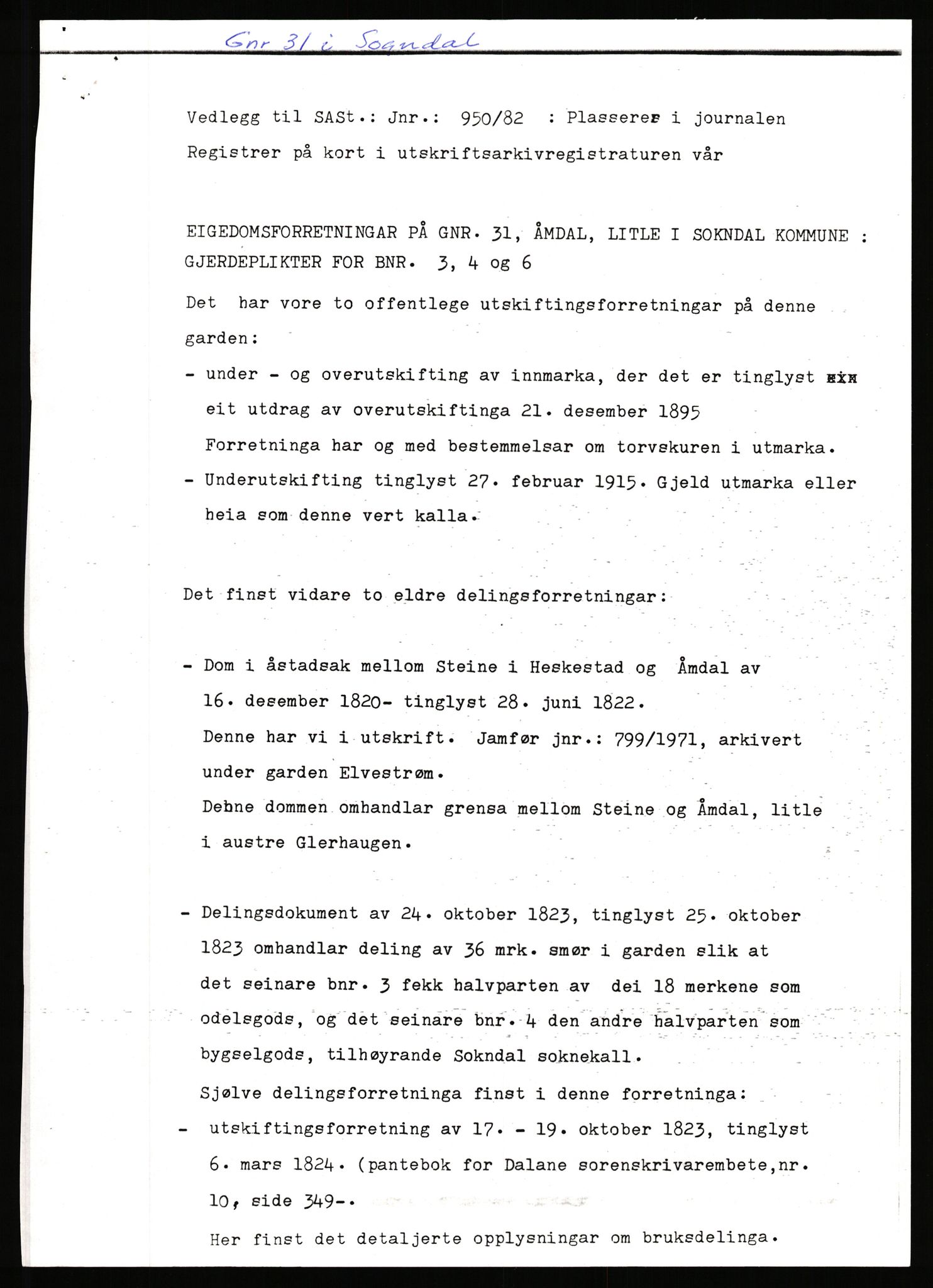 Statsarkivet i Stavanger, AV/SAST-A-101971/03/Y/Yj/L0100: Avskrifter sortert etter gårdsnavn: Ålgård - Årsland, 1750-1930, p. 193