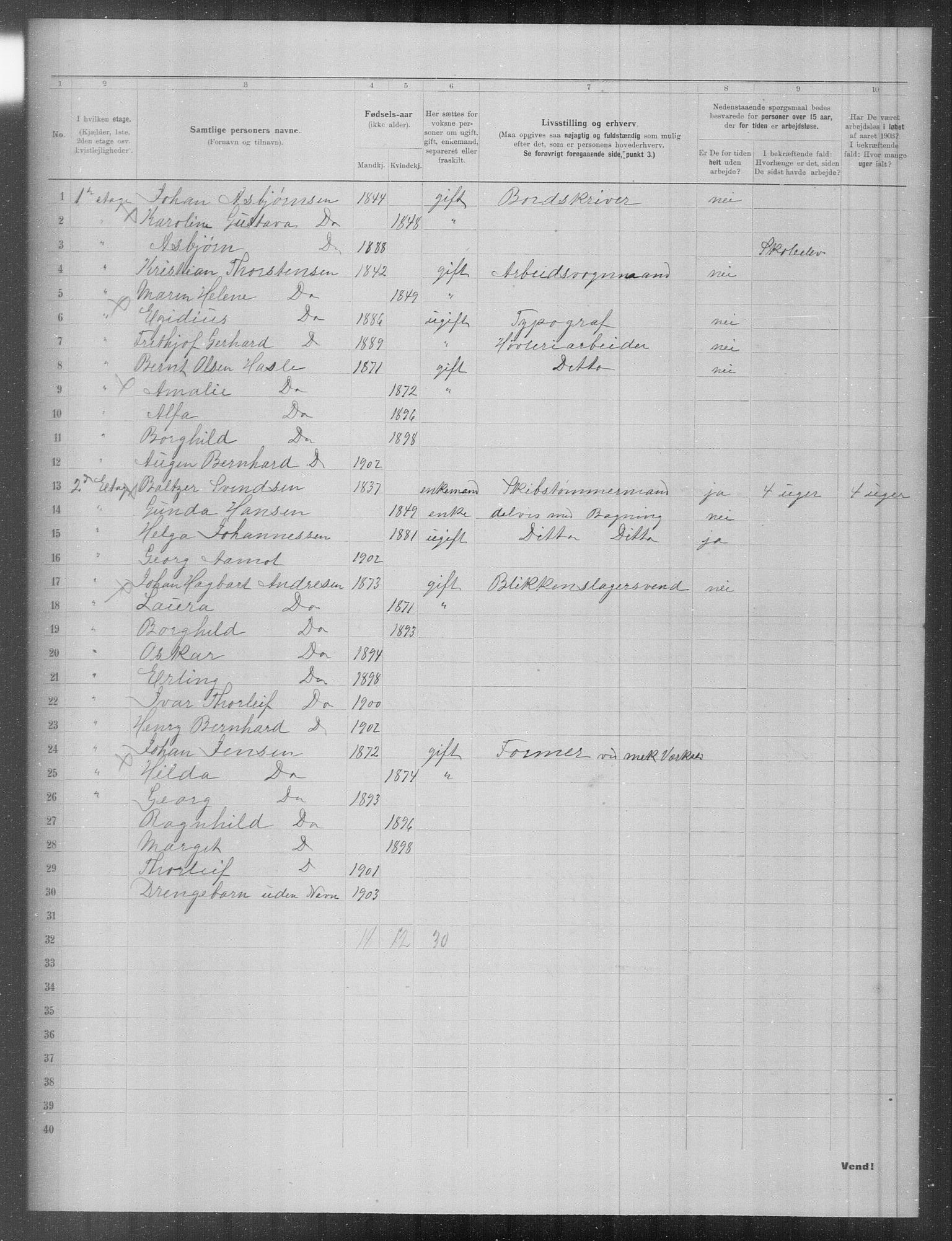 OBA, Municipal Census 1903 for Kristiania, 1903, p. 10182