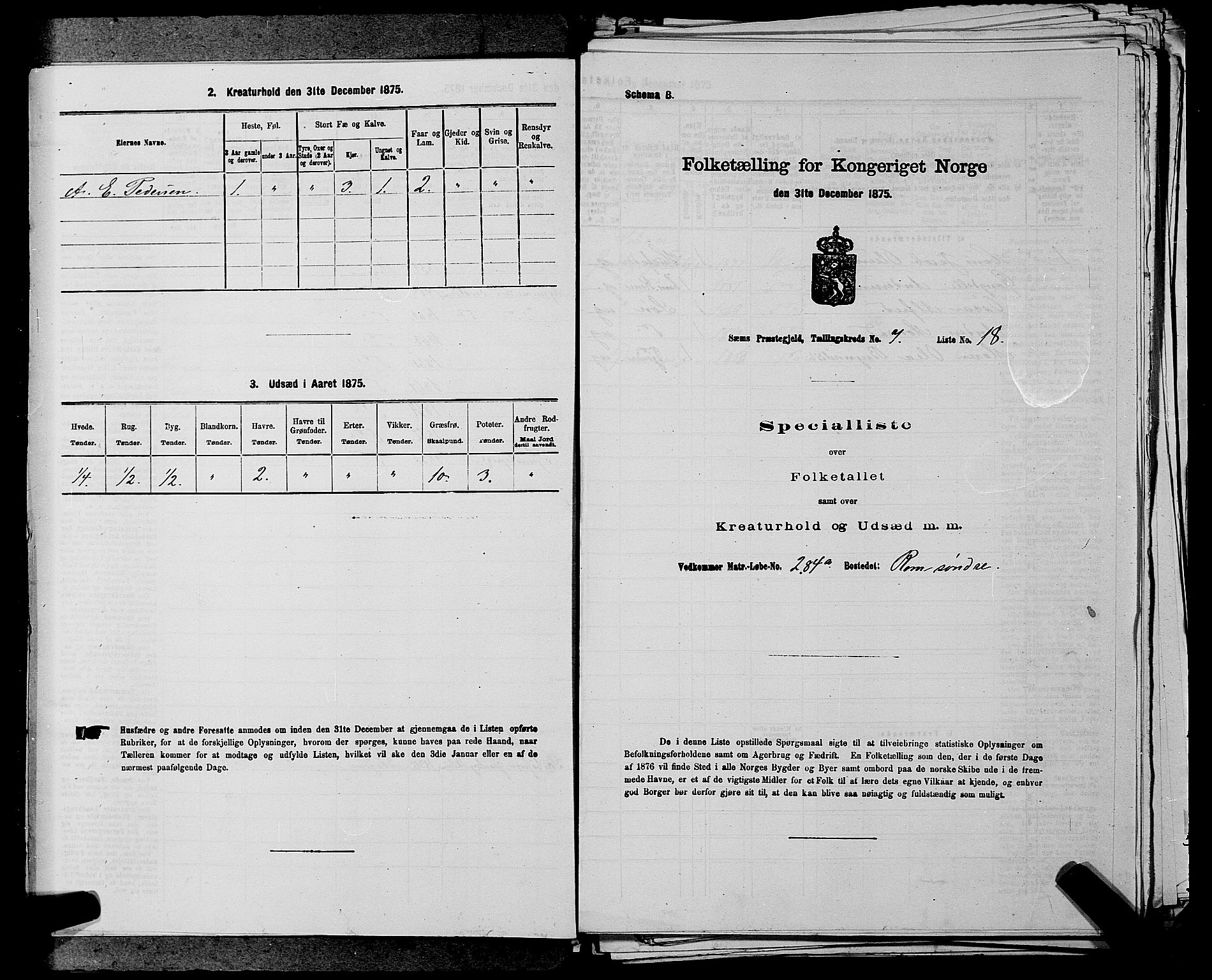 SAKO, 1875 census for 0721P Sem, 1875, p. 1168