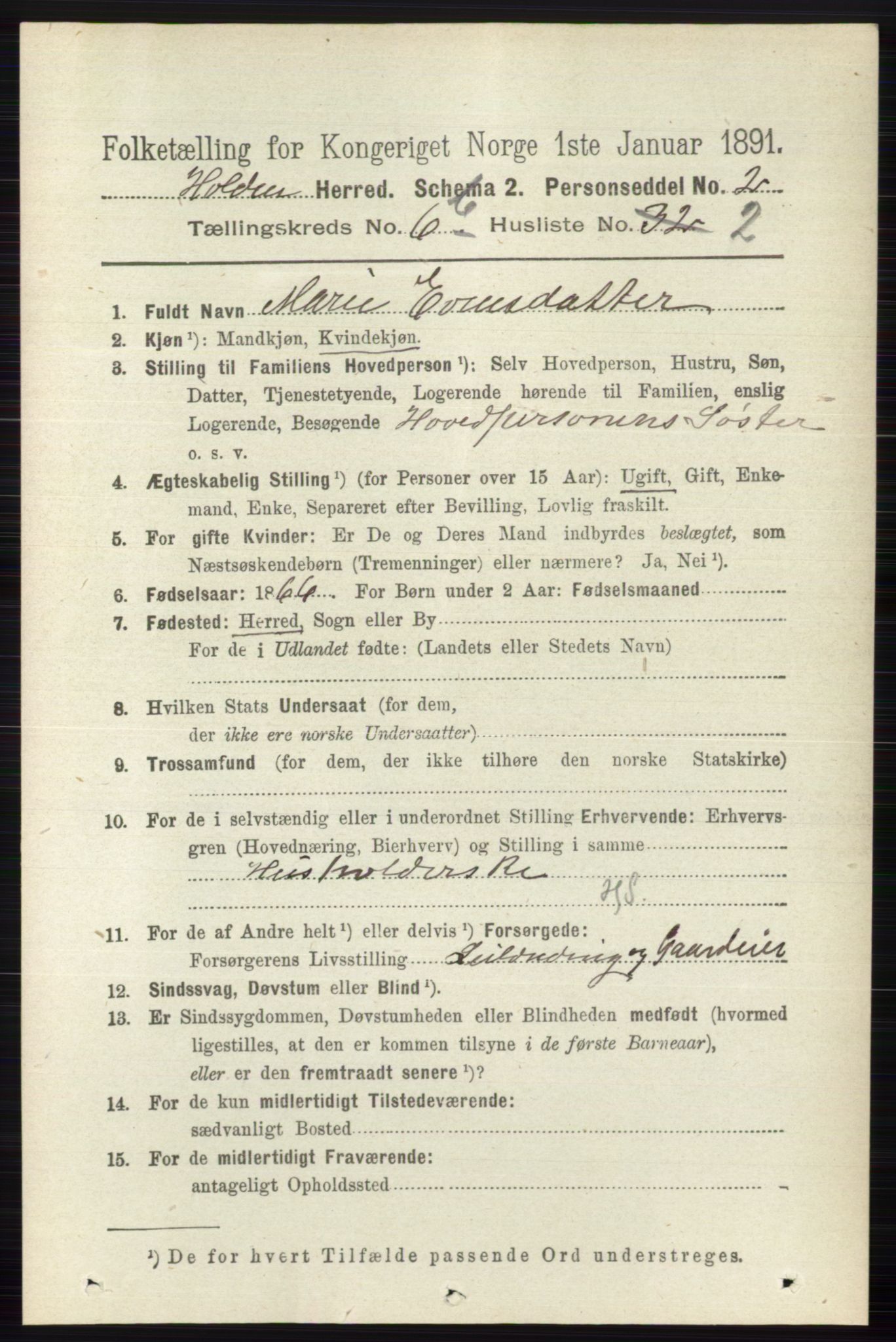 RA, 1891 census for 0819 Holla, 1891, p. 3177