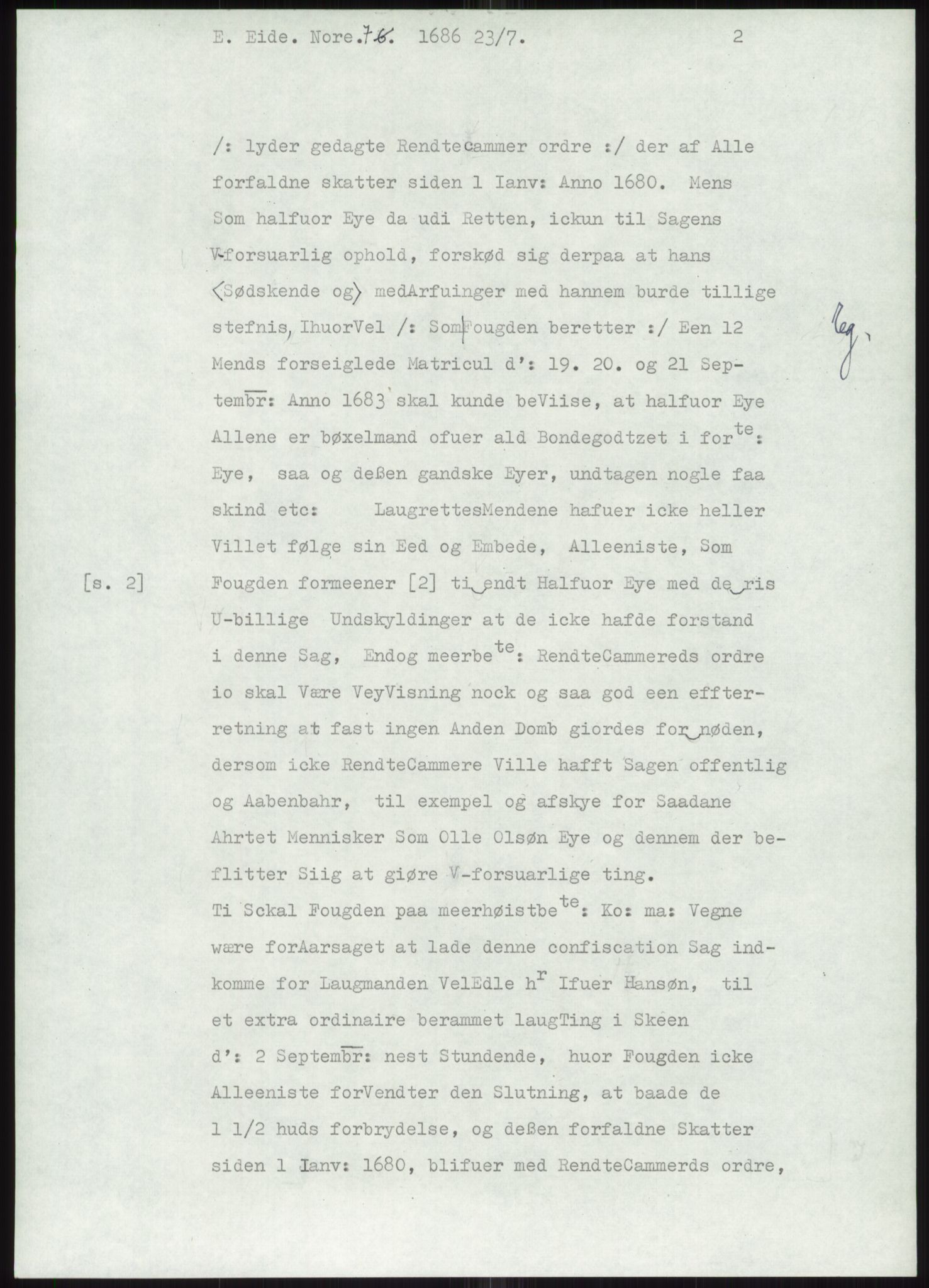 Samlinger til kildeutgivelse, Diplomavskriftsamlingen, AV/RA-EA-4053/H/Ha, p. 1686