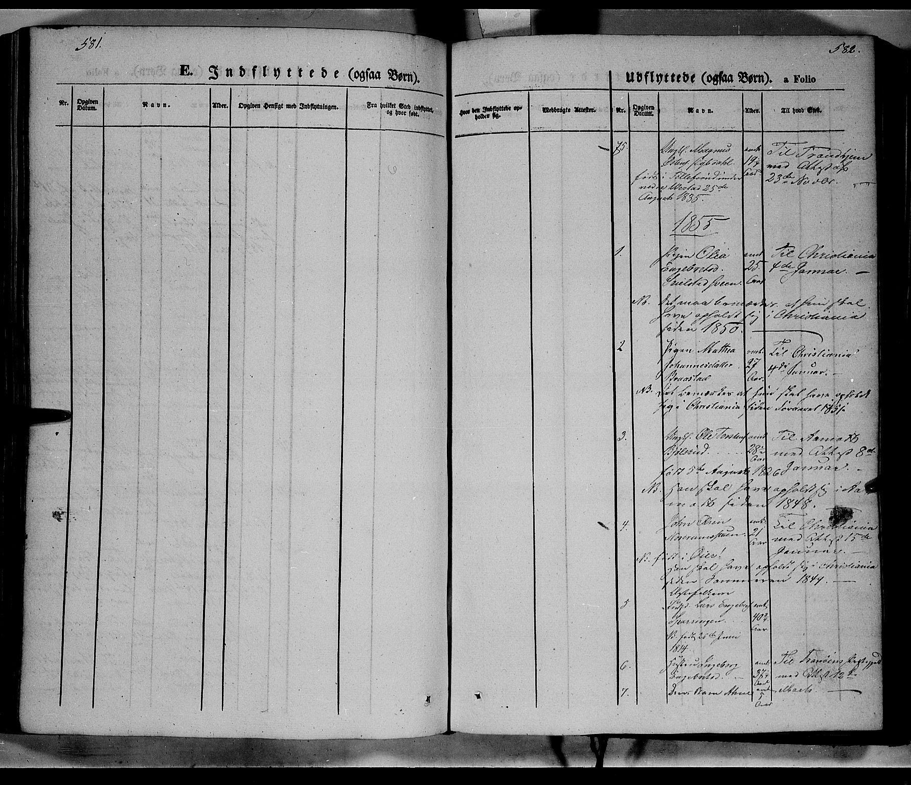 Ringebu prestekontor, AV/SAH-PREST-082/H/Ha/Haa/L0006: Parish register (official) no. 6, 1848-1859, p. 581-582