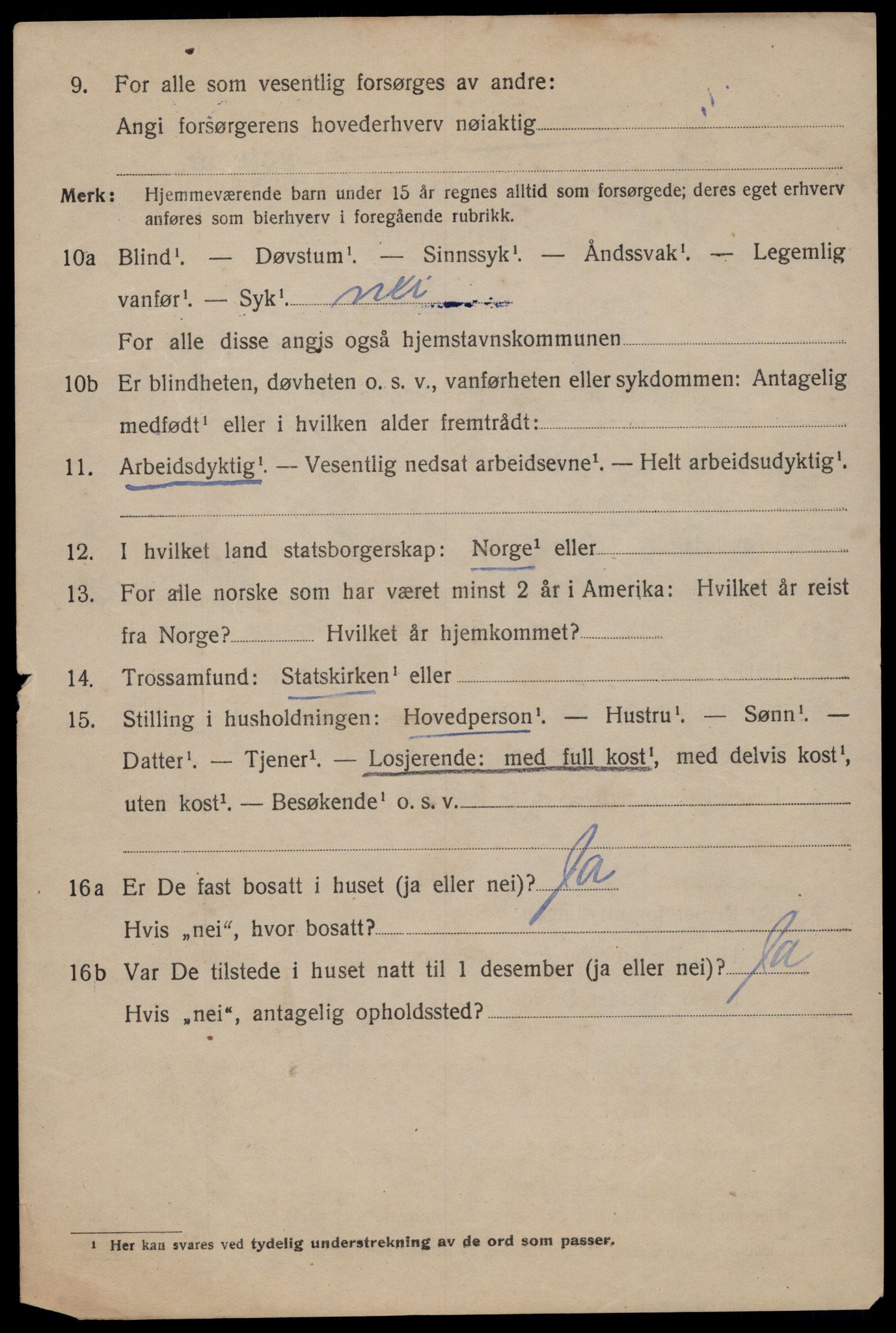 SAT, 1920 census for Trondheim, 1920, p. 61043