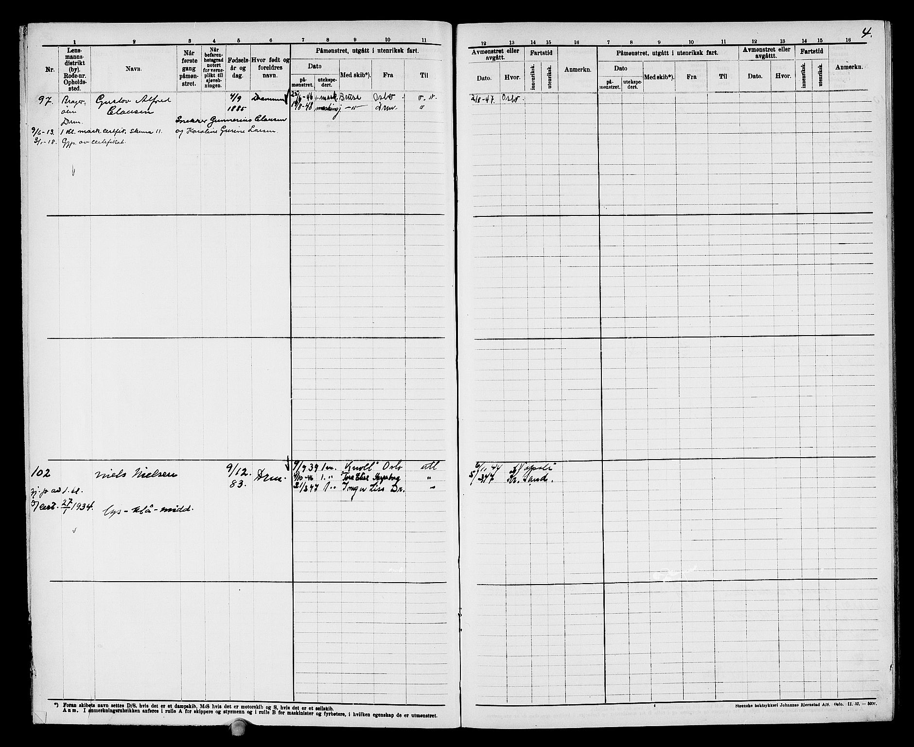 Drammen innrulleringsdistrikt, SAKO/A-781/F/Fd/L0004: Maskinist- og fyrbøterrulle, 1904-1948, p. 7