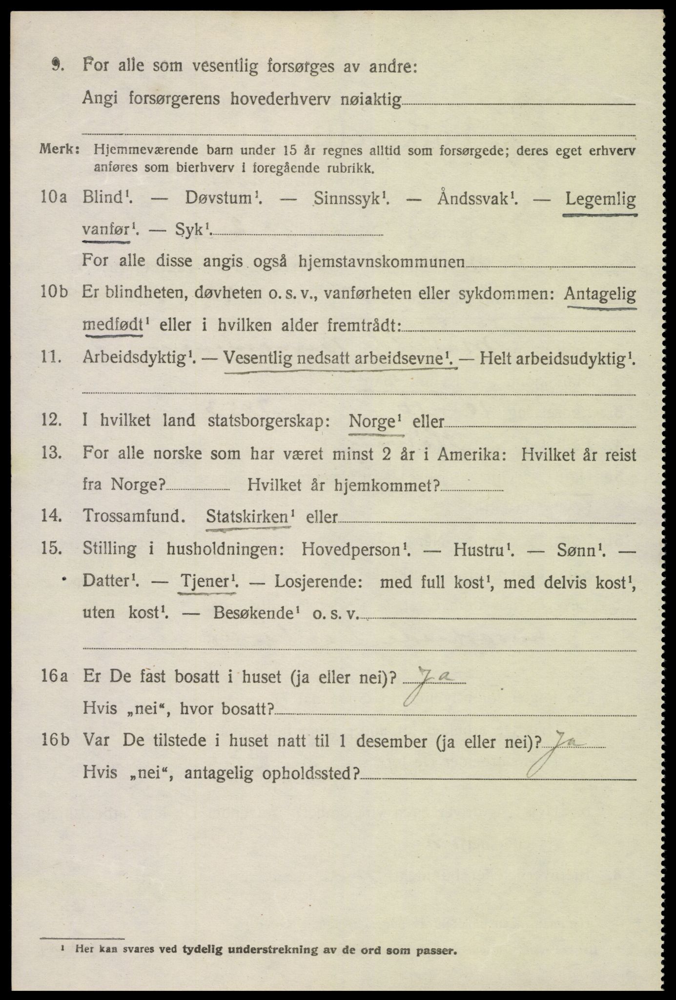 SAK, 1920 census for Vestre Moland, 1920, p. 5488