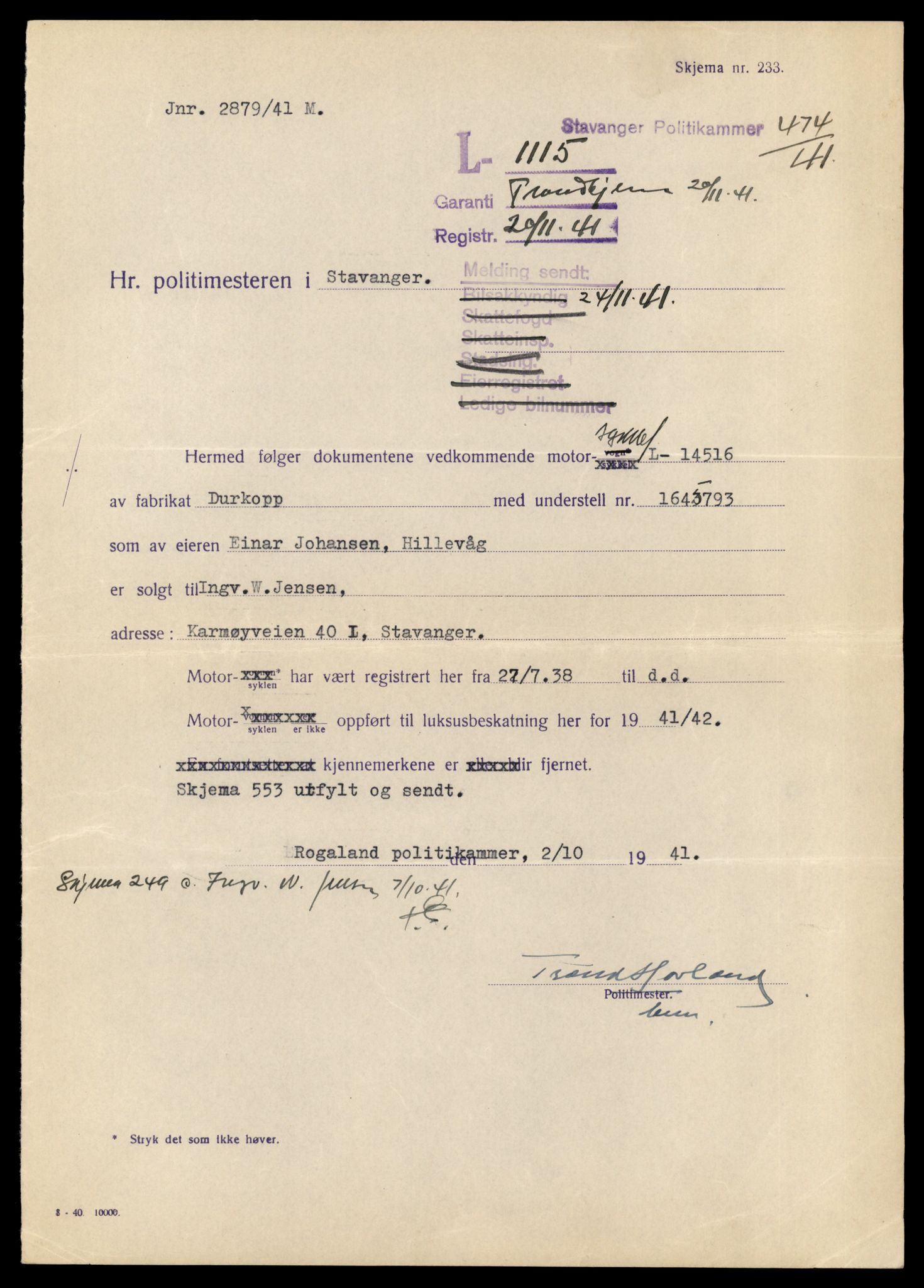 Møre og Romsdal vegkontor - Ålesund trafikkstasjon, AV/SAT-A-4099/F/Fe/L0029: Registreringskort for kjøretøy T 11430 - T 11619, 1927-1998, p. 1521