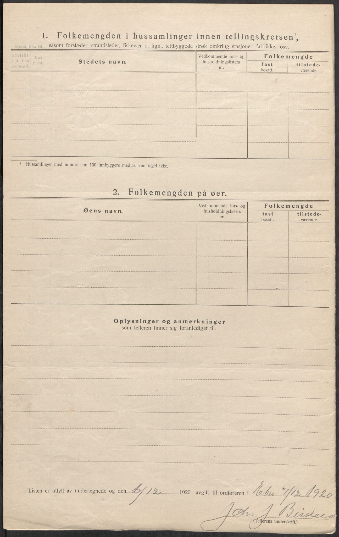 SAB, 1920 census for Etne, 1920, p. 7