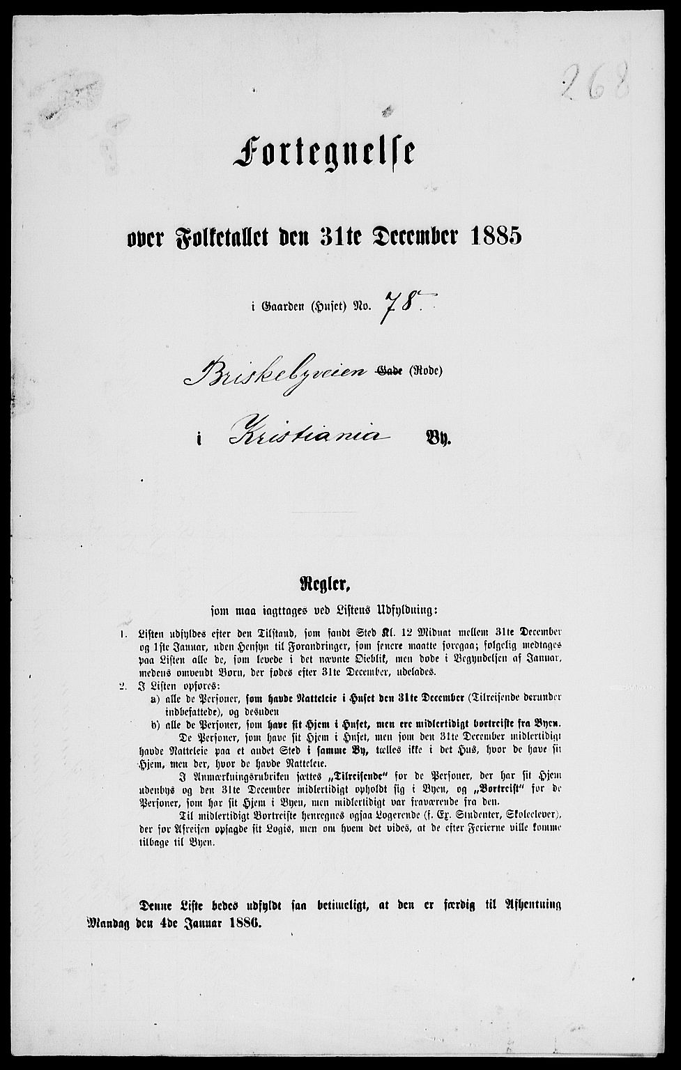 RA, 1885 census for 0301 Kristiania, 1885, p. 5346