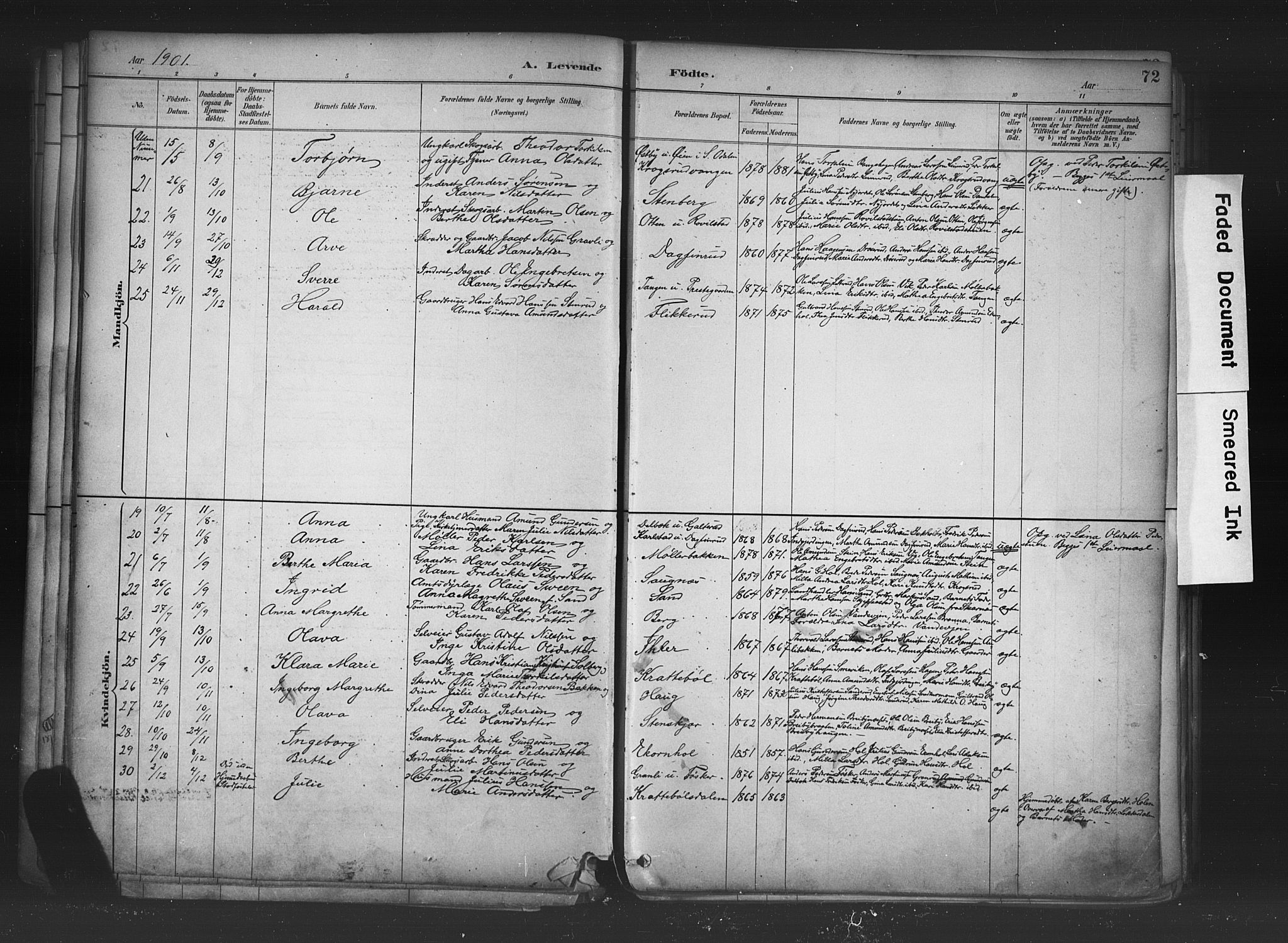 Nord-Odal prestekontor, AV/SAH-PREST-032/H/Ha/Haa/L0006: Parish register (official) no. 6, 1886-1901, p. 72