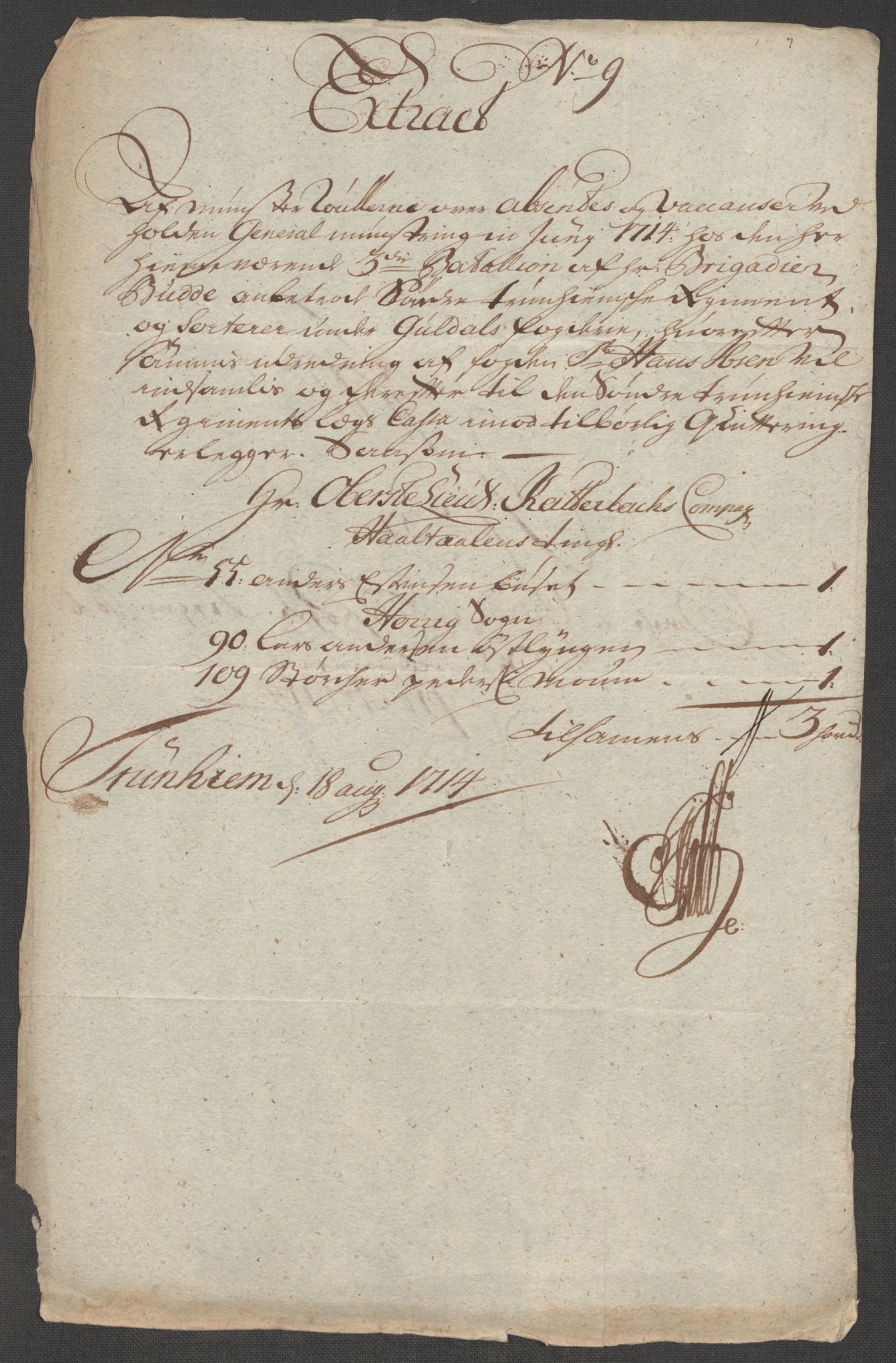 Rentekammeret inntil 1814, Reviderte regnskaper, Fogderegnskap, RA/EA-4092/R60/L3965: Fogderegnskap Orkdal og Gauldal, 1714, p. 324