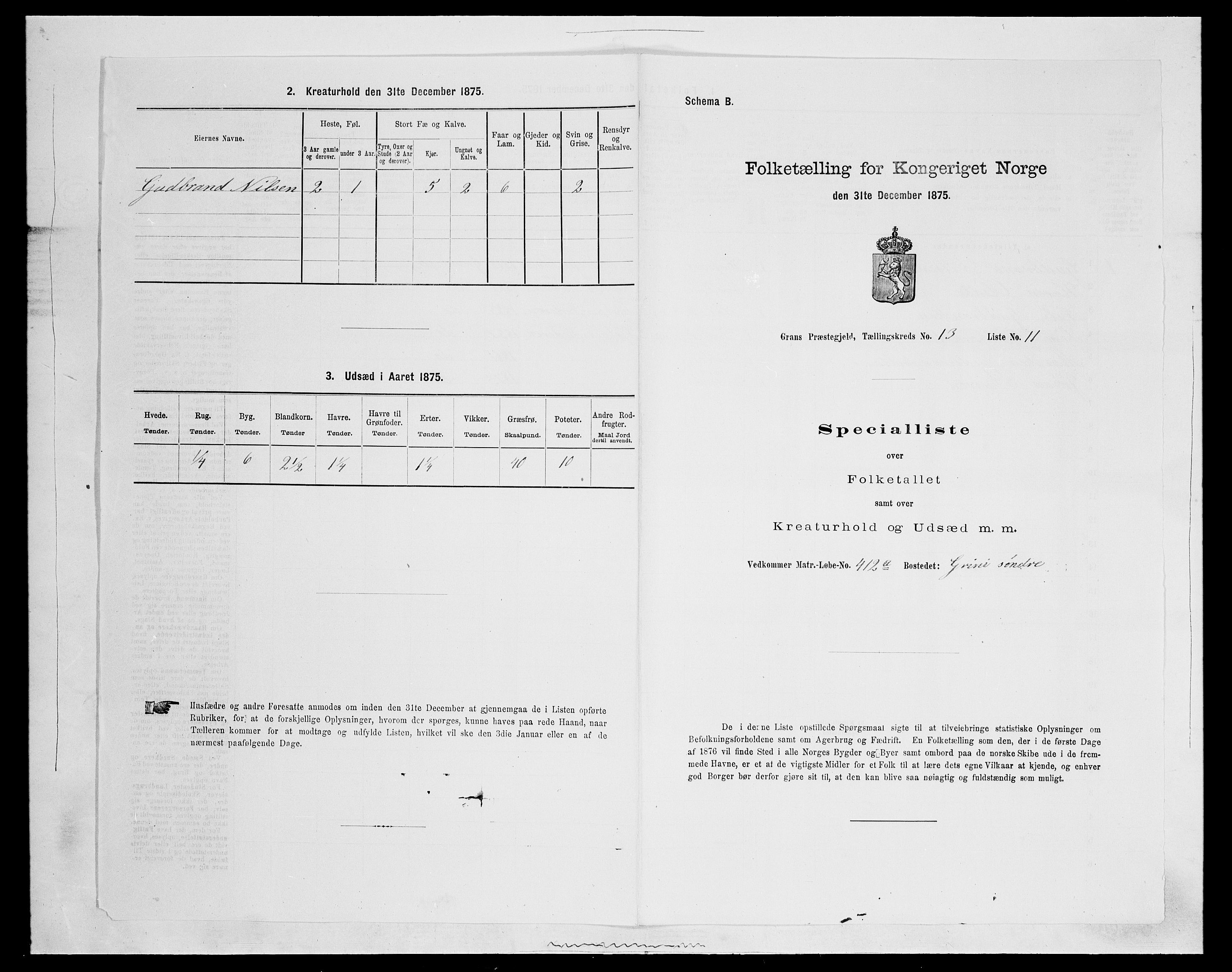 SAH, 1875 census for 0534P Gran, 1875, p. 2392