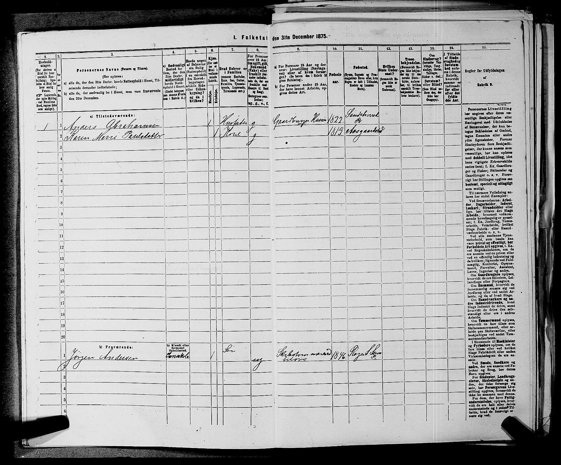 SAKO, 1875 census for 0721P Sem, 1875, p. 1509