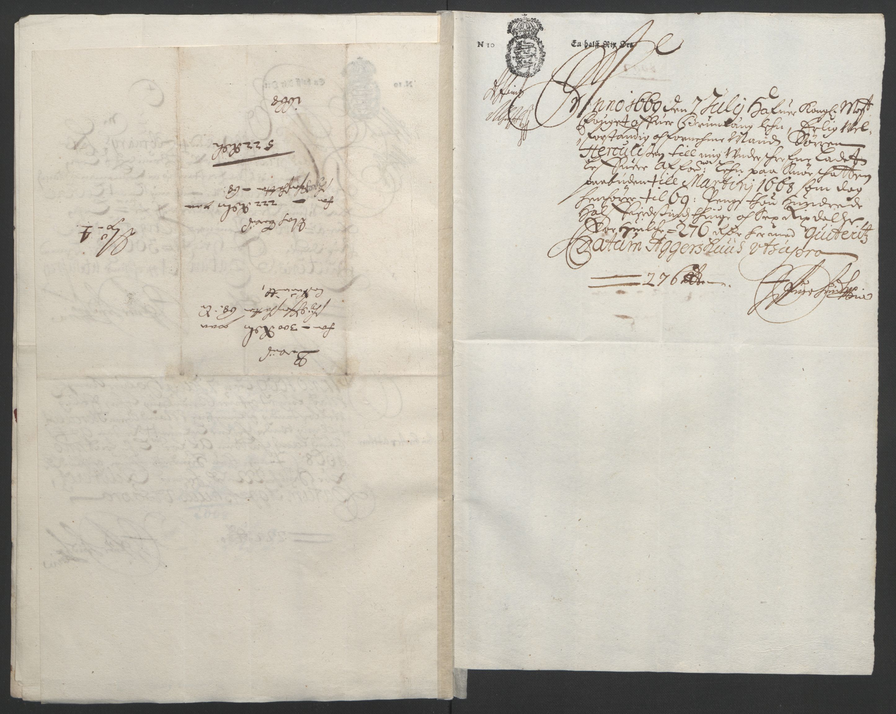 Rentekammeret inntil 1814, Reviderte regnskaper, Fogderegnskap, AV/RA-EA-4092/R33/L1964: Fogderegnskap Larvik grevskap, 1665-1668, p. 141