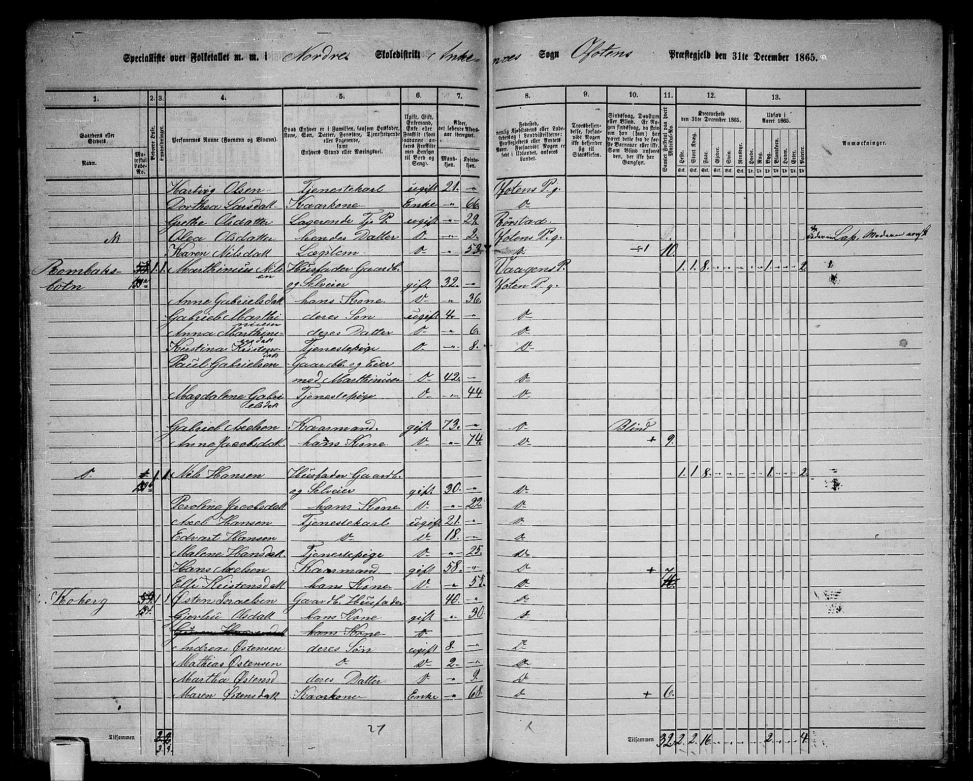 RA, 1865 census for Ofoten, 1865, p. 125