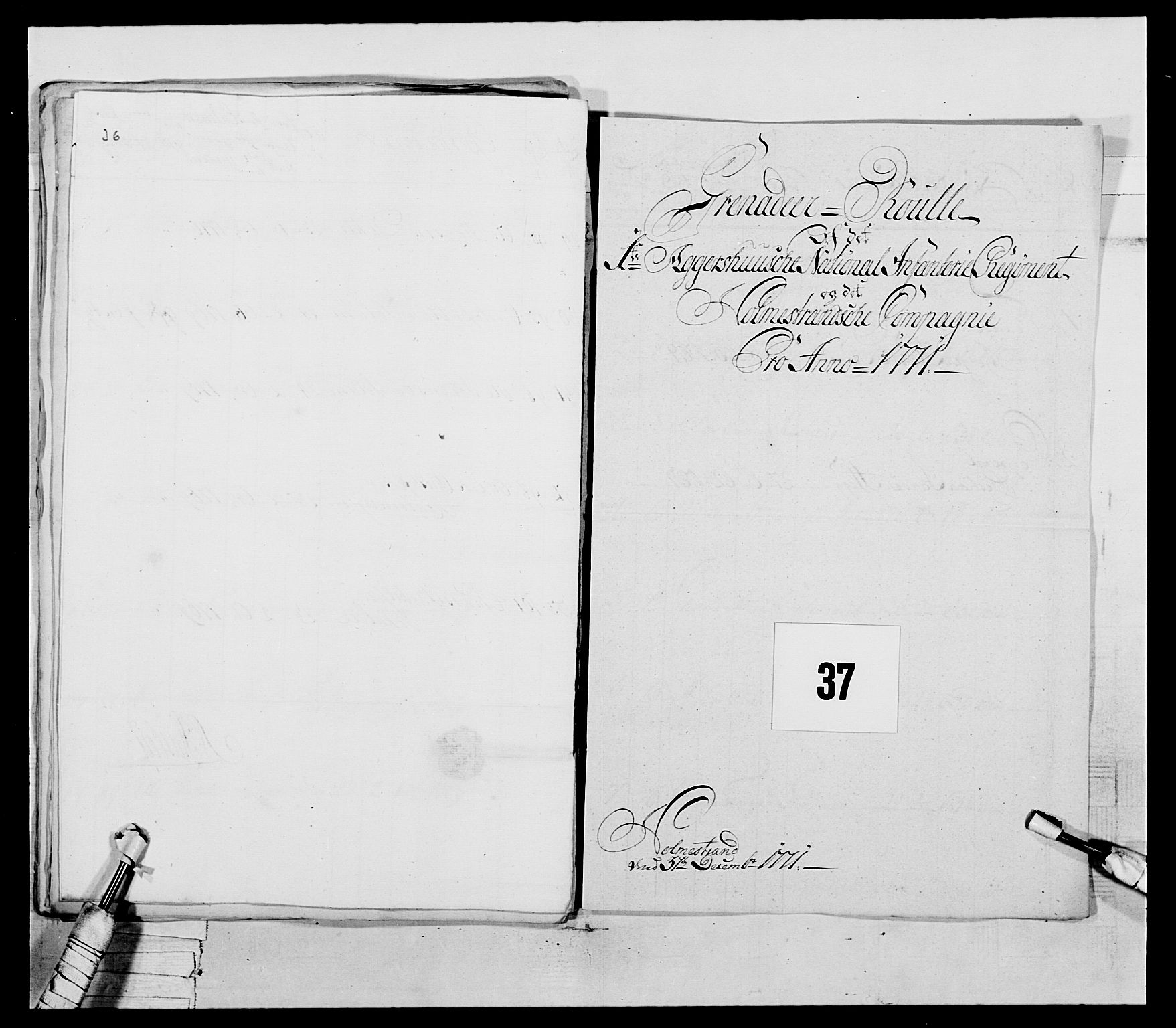 Generalitets- og kommissariatskollegiet, Det kongelige norske kommissariatskollegium, AV/RA-EA-5420/E/Eh/L0037: 1. Akershusiske nasjonale infanteriregiment, 1767-1773, p. 146