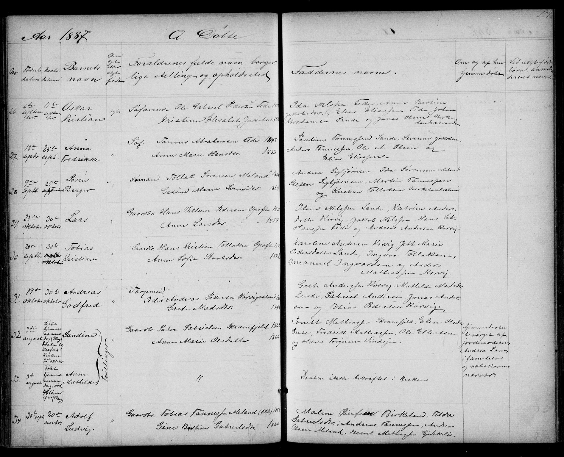 Kvinesdal sokneprestkontor, AV/SAK-1111-0026/F/Fb/Fba/L0003: Parish register (copy) no. B 3, 1858-1893, p. 101