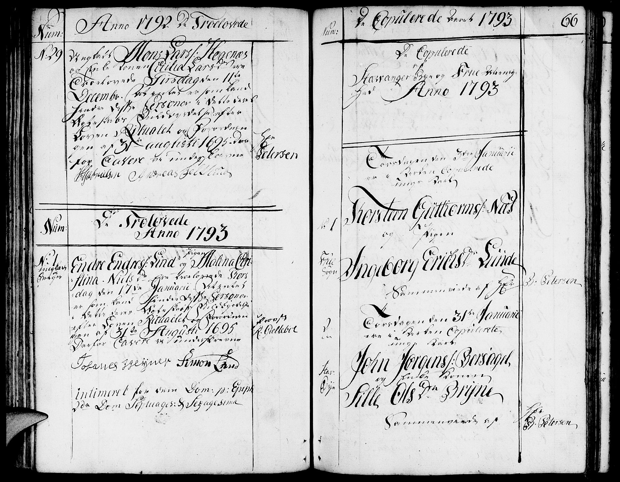 Domkirken sokneprestkontor, SAST/A-101812/001/30/30BA/L0006: Parish register (official) no. A 6, 1783-1815, p. 66