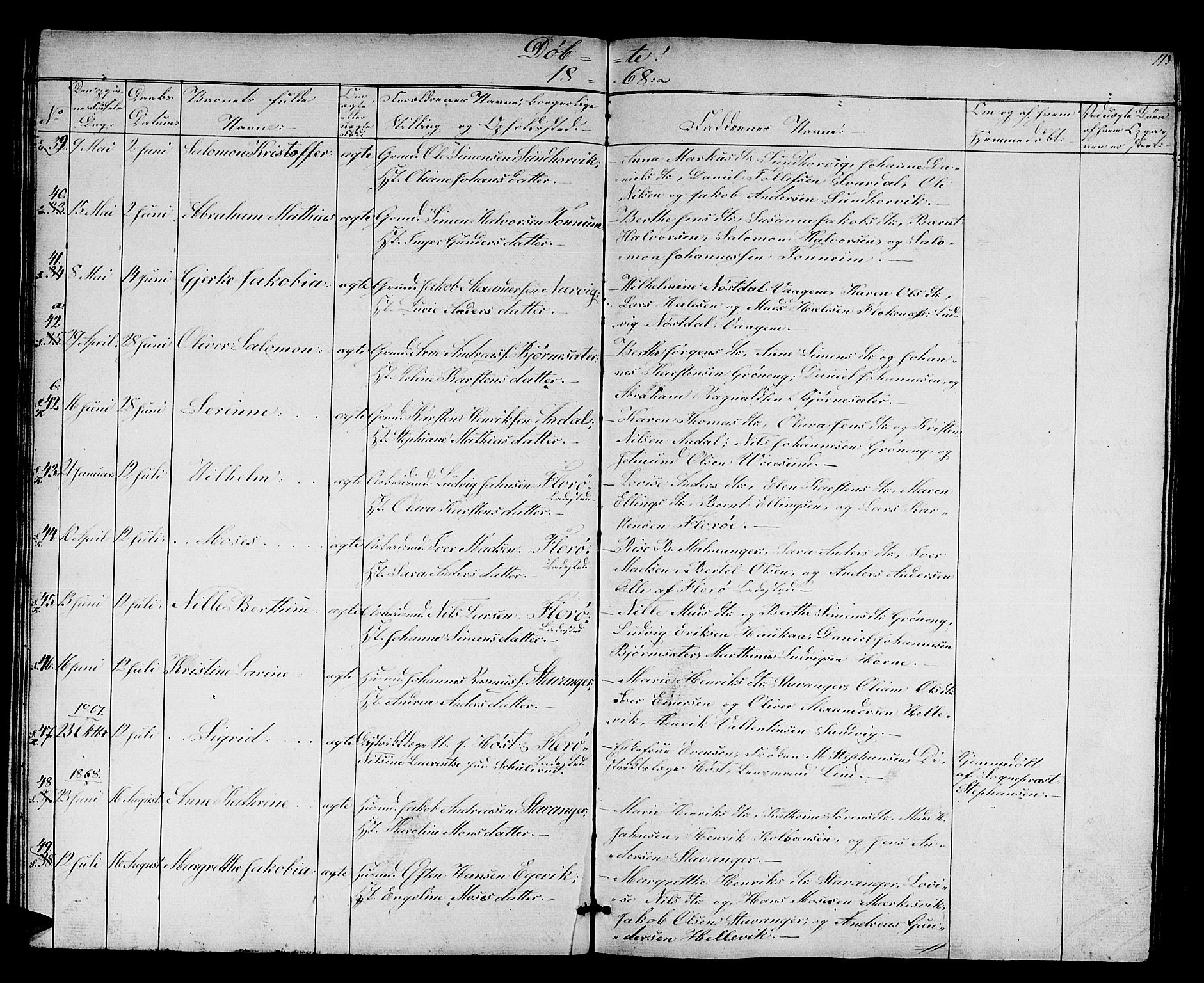 Kinn sokneprestembete, AV/SAB-A-80801/H/Hab/Habc/L0001: Parish register (copy) no. C 1, 1854-1868, p. 113