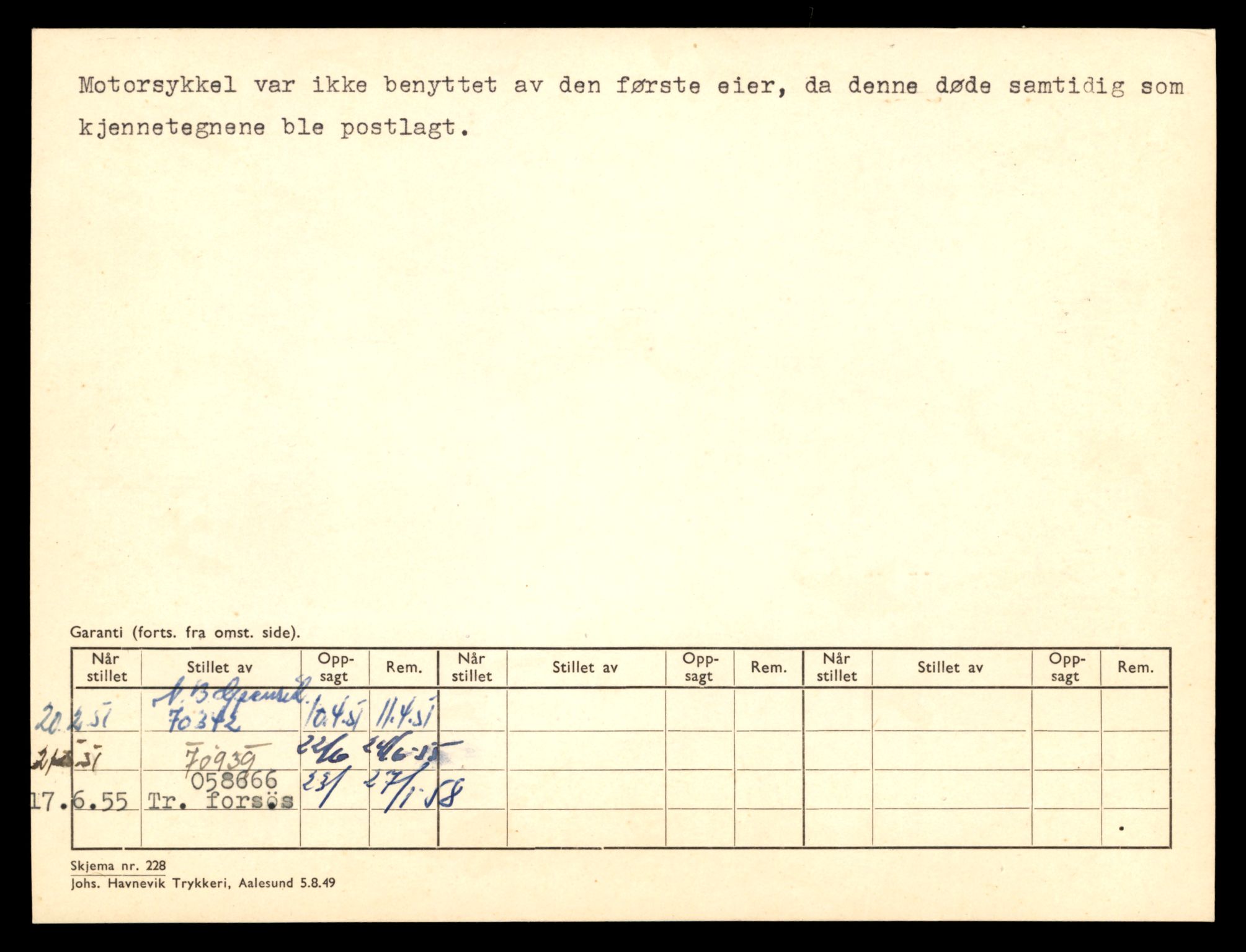 Møre og Romsdal vegkontor - Ålesund trafikkstasjon, AV/SAT-A-4099/F/Fe/L0039: Registreringskort for kjøretøy T 13361 - T 13530, 1927-1998, p. 300