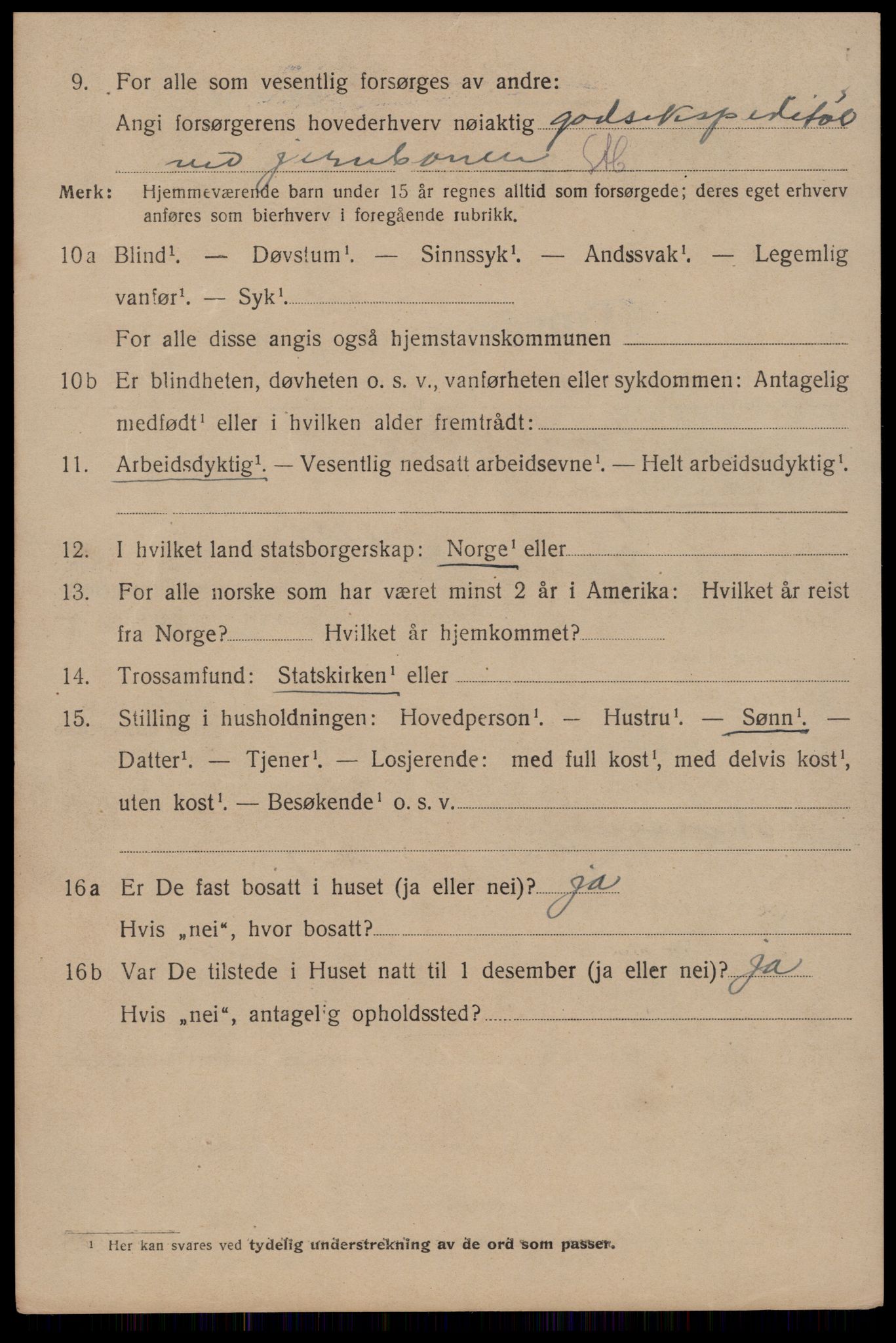 SAT, 1920 census for Trondheim, 1920, p. 99237