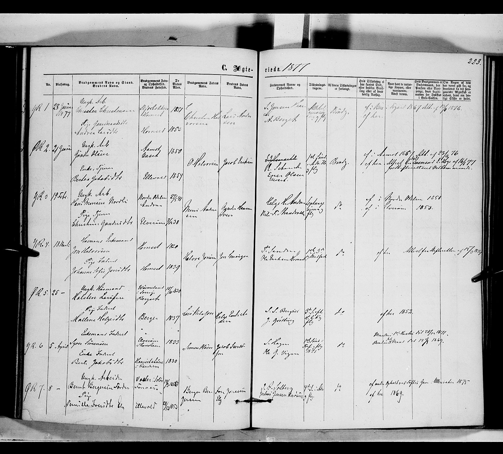 Rendalen prestekontor, SAH/PREST-054/H/Ha/Haa/L0006: Parish register (official) no. 6, 1867-1877, p. 223