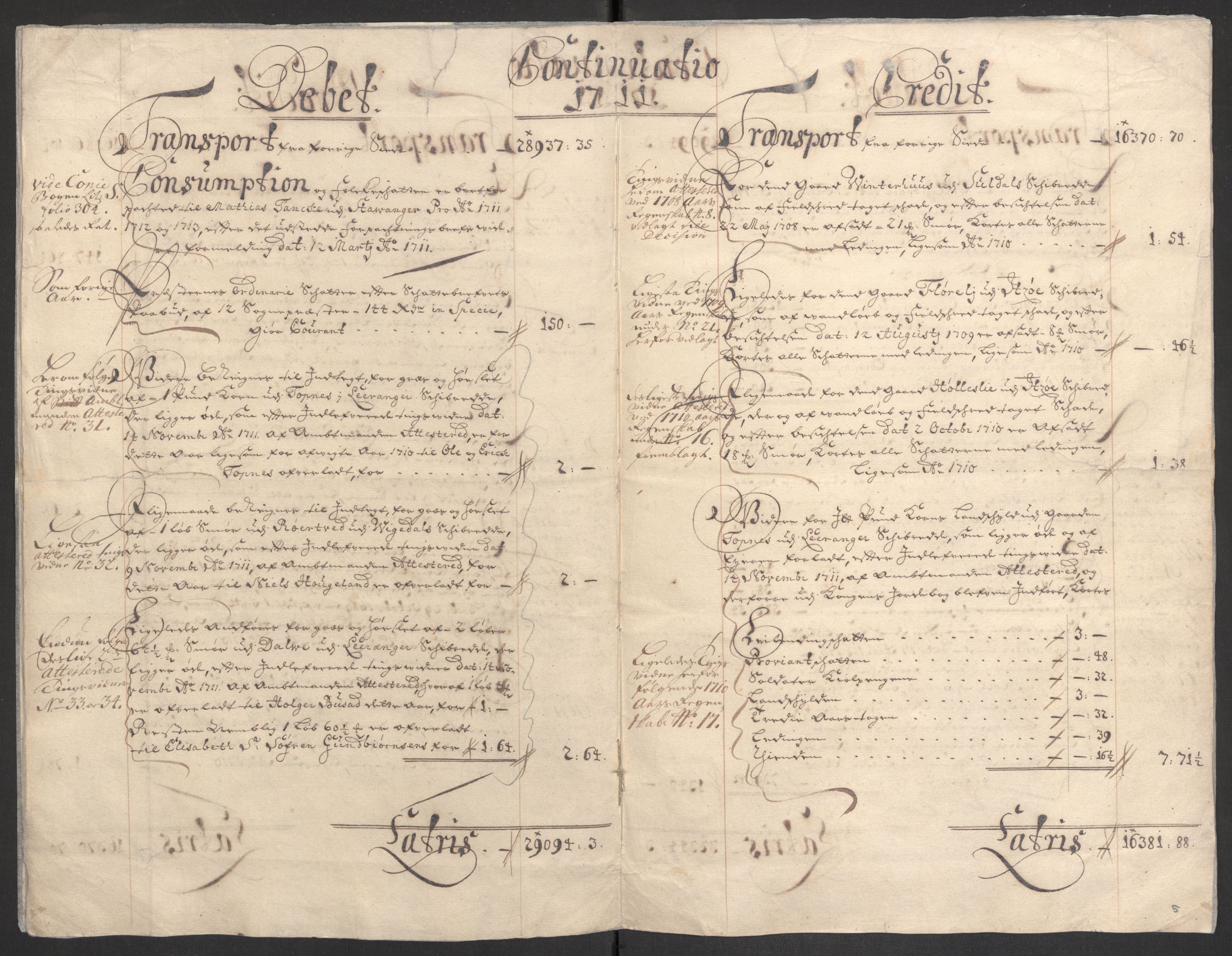 Rentekammeret inntil 1814, Reviderte regnskaper, Fogderegnskap, AV/RA-EA-4092/R47/L2863: Fogderegnskap Ryfylke, 1711, p. 7