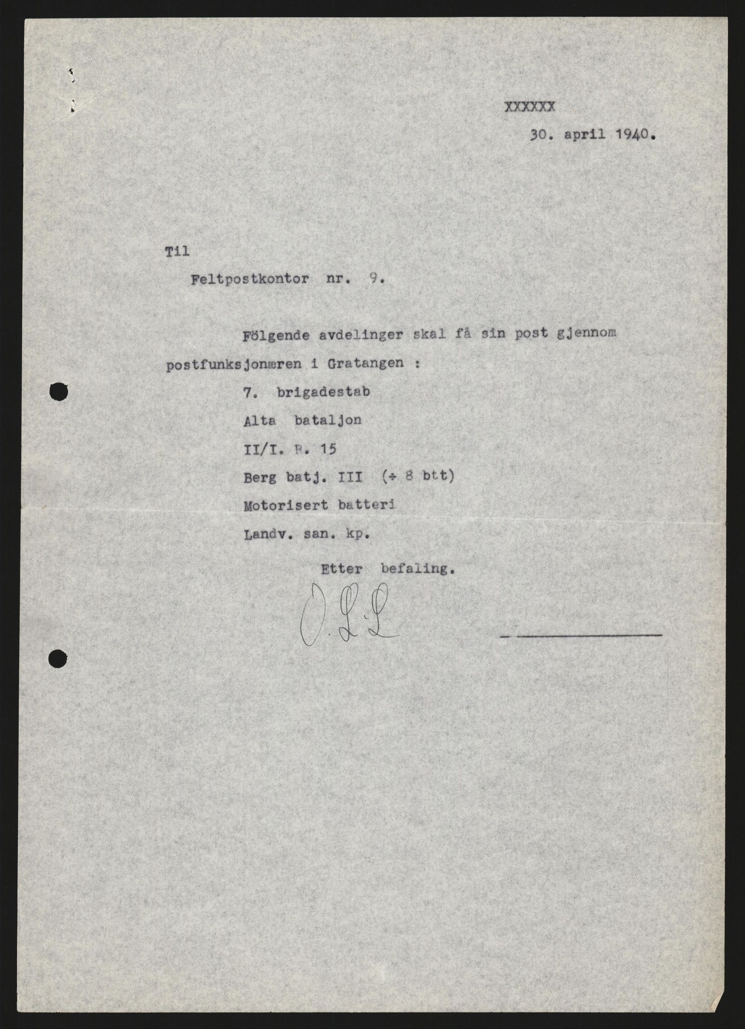 Forsvaret, Forsvarets krigshistoriske avdeling, AV/RA-RAFA-2017/Y/Yb/L0123: II-C-11-600  -  6. Divisjon med avdelinger, 1940, p. 408