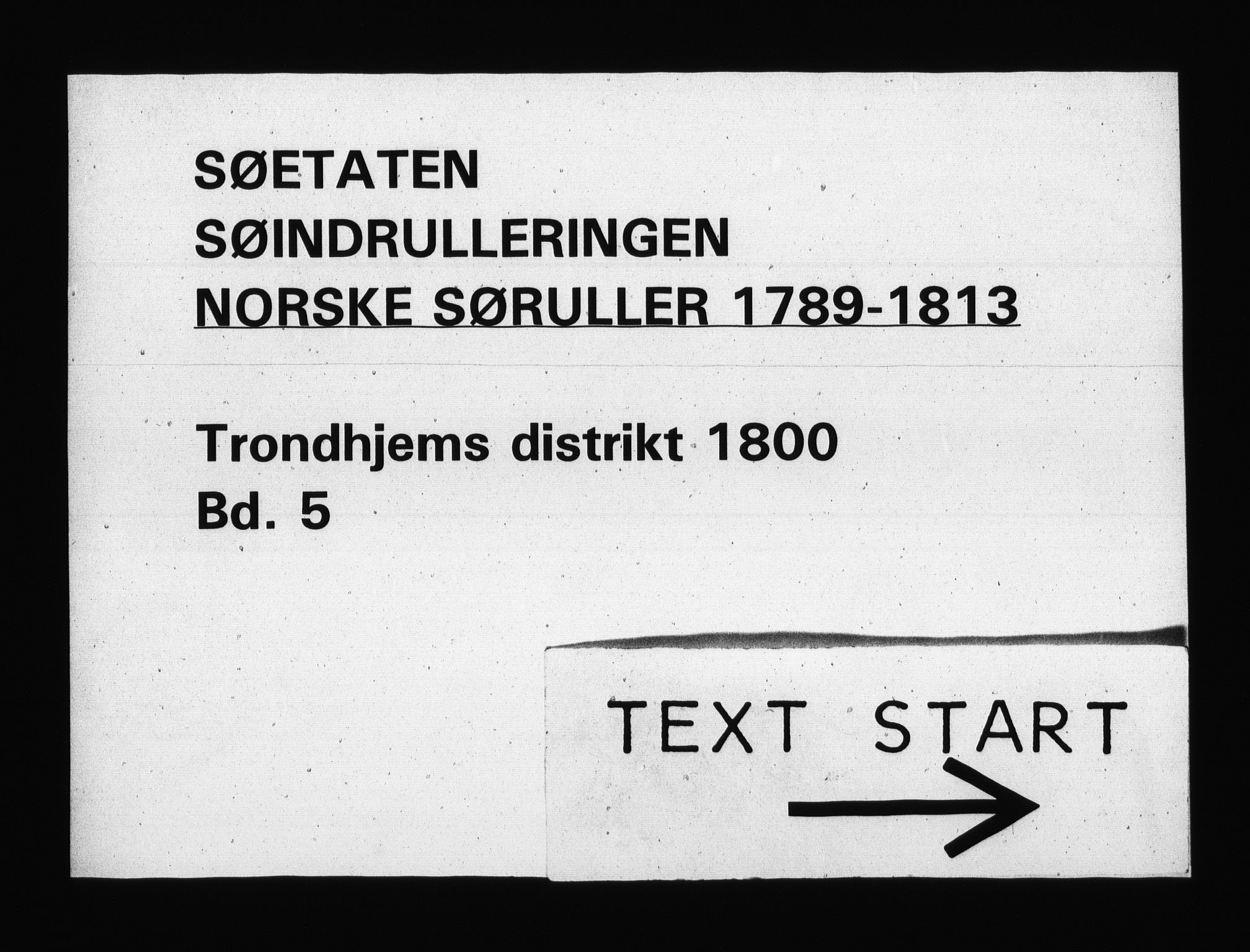 Sjøetaten, RA/EA-3110/F/L0322: Trondheim distrikt, bind 5, 1800