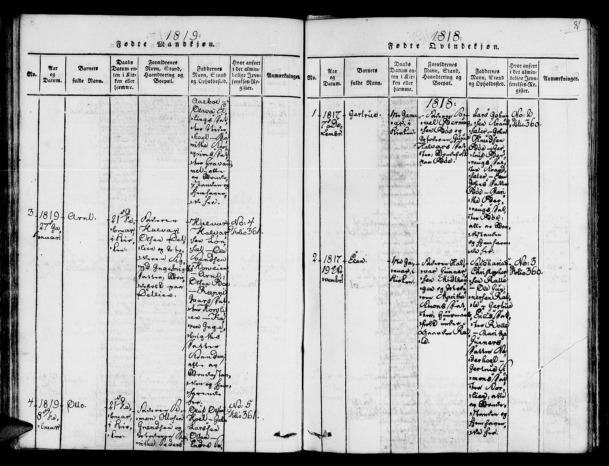 Ministerialprotokoller, klokkerbøker og fødselsregistre - Sør-Trøndelag, SAT/A-1456/678/L0896: Parish register (official) no. 678A05 /2, 1816-1821, p. 81
