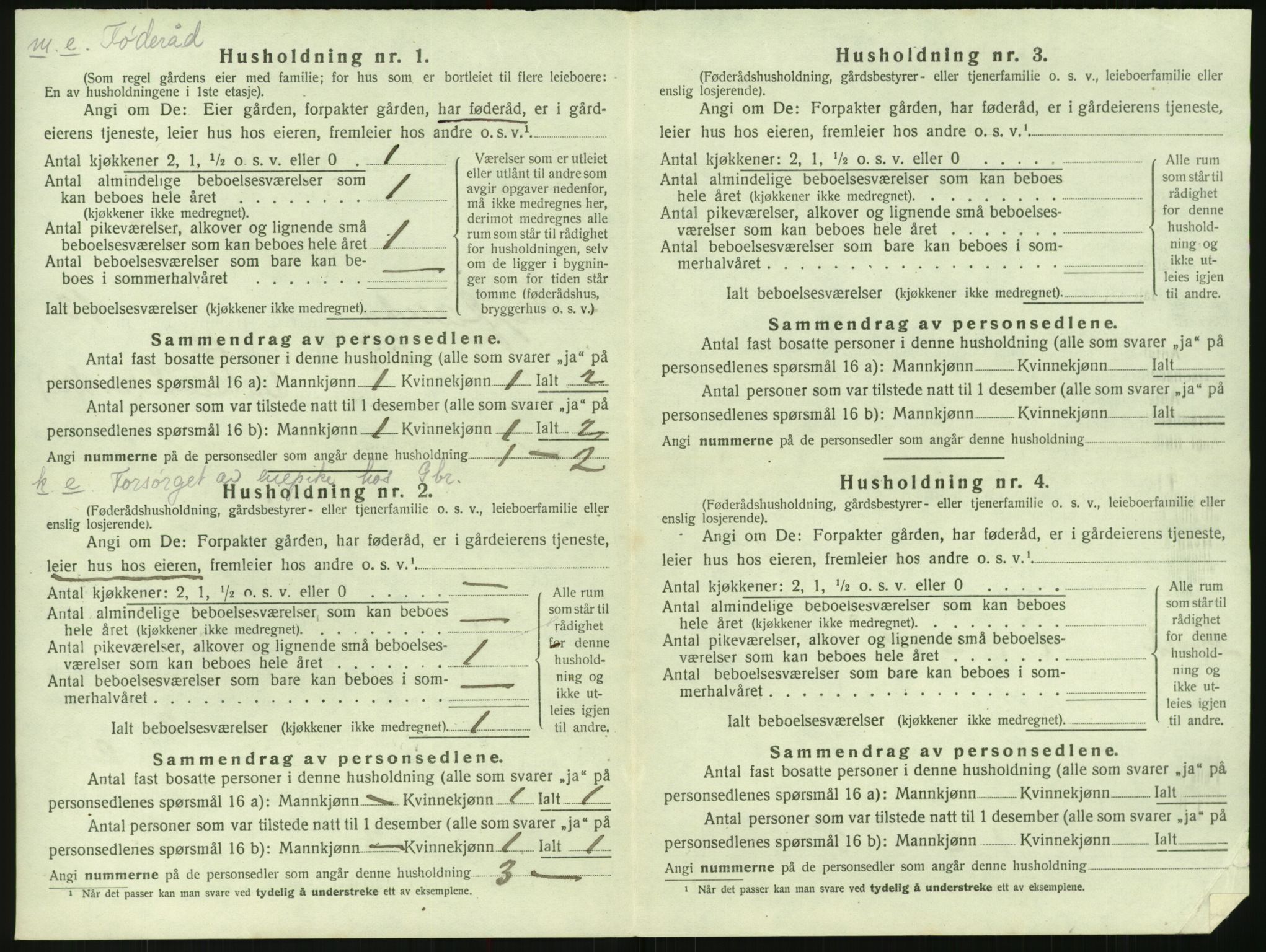 SAK, 1920 census for Bygland, 1920, p. 872