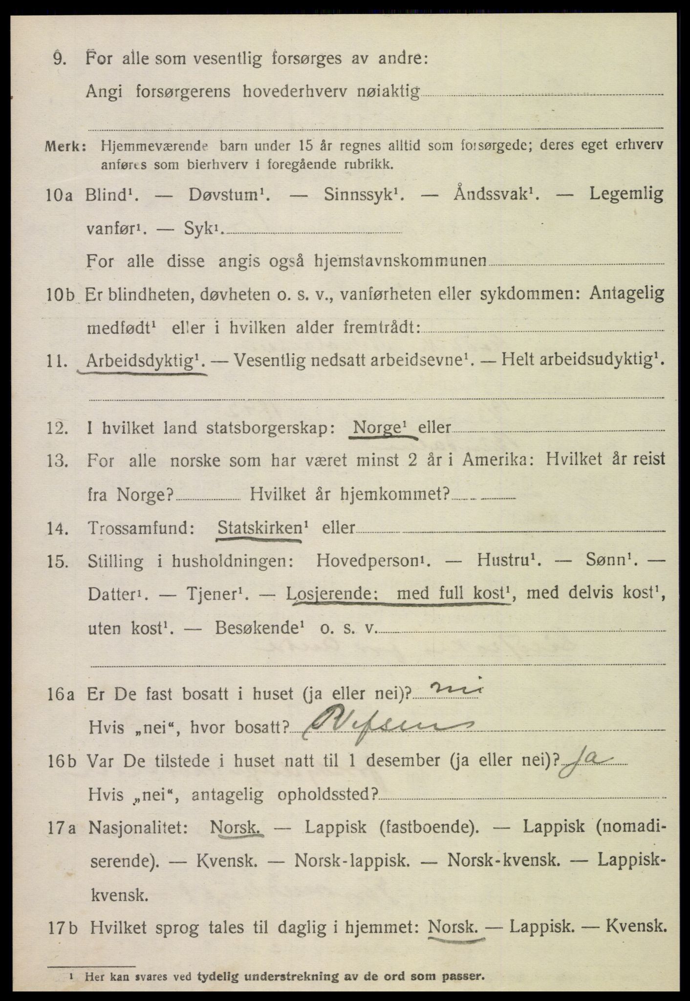 SAT, 1920 census for Grong, 1920, p. 6244