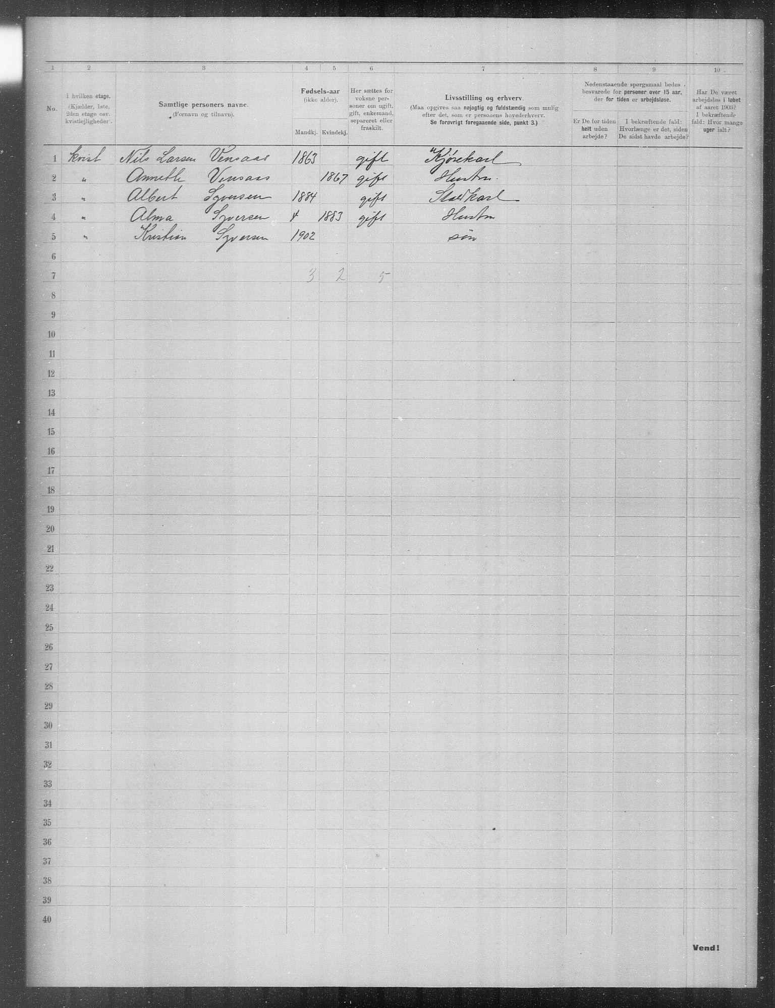 OBA, Municipal Census 1903 for Kristiania, 1903, p. 24499