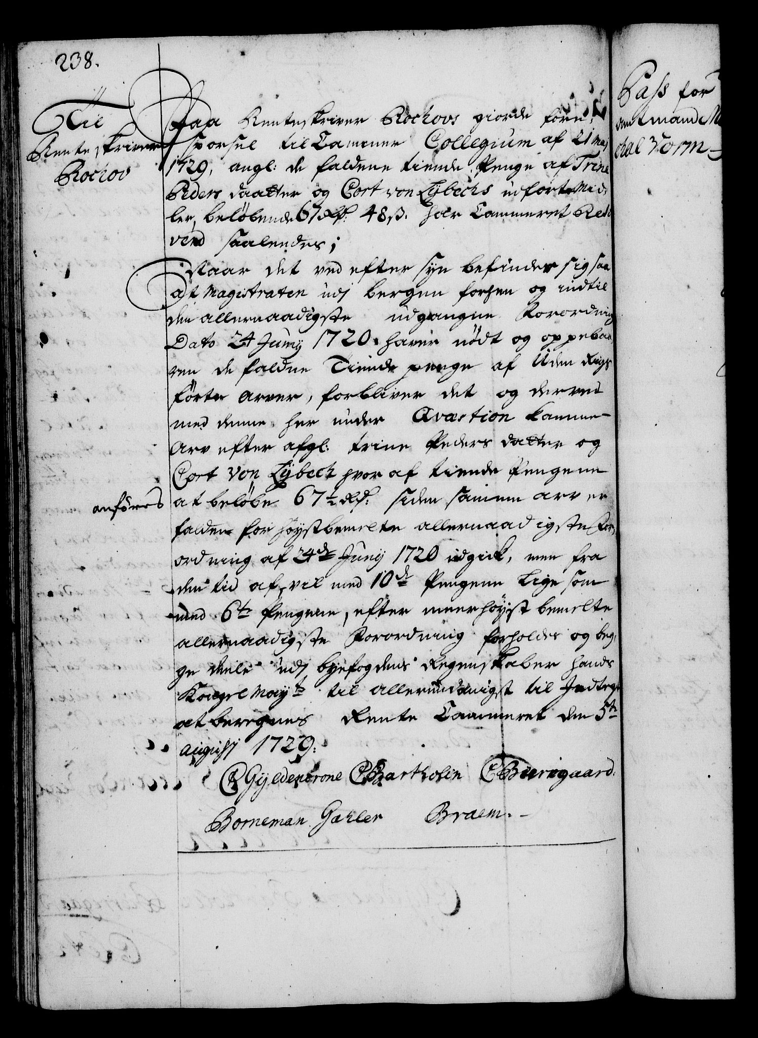 Rentekammeret, Kammerkanselliet, RA/EA-3111/G/Gg/Gga/L0003: Norsk ekspedisjonsprotokoll med register (merket RK 53.3), 1727-1734, p. 238
