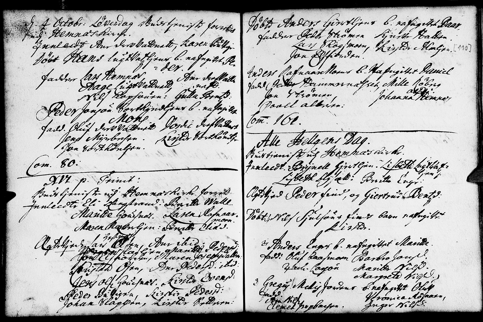 Ministerialprotokoller, klokkerbøker og fødselsregistre - Nordland, SAT/A-1459/825/L0345: Parish register (official) no. 825A01, 1704-1728, p. 110