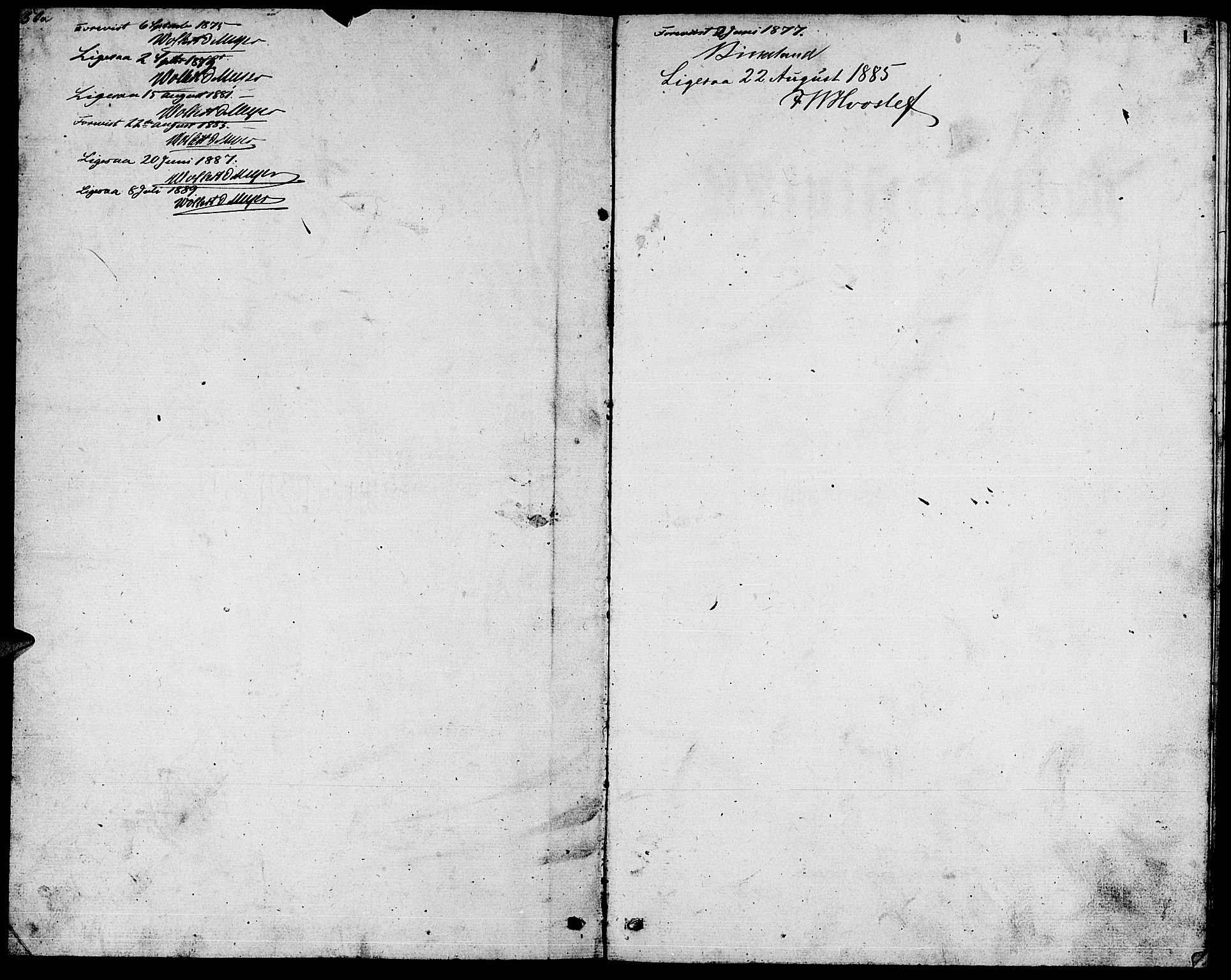 Ølen Sokneprestembete, AV/SAB-A-79201/H/Hab: Parish register (copy) no. A 3, 1875-1888, p. 1