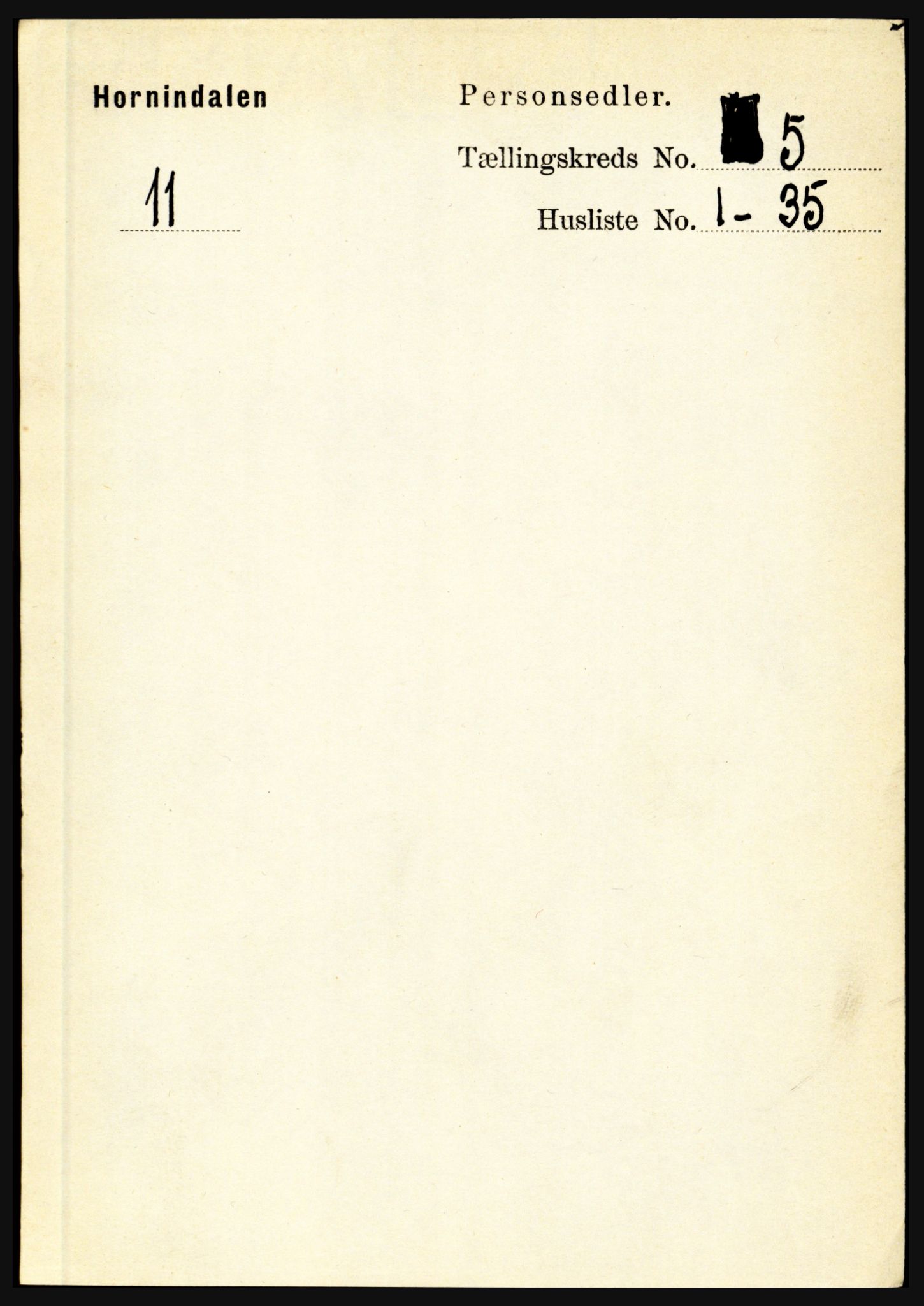 RA, 1891 census for 1444 Hornindal, 1891, p. 1140