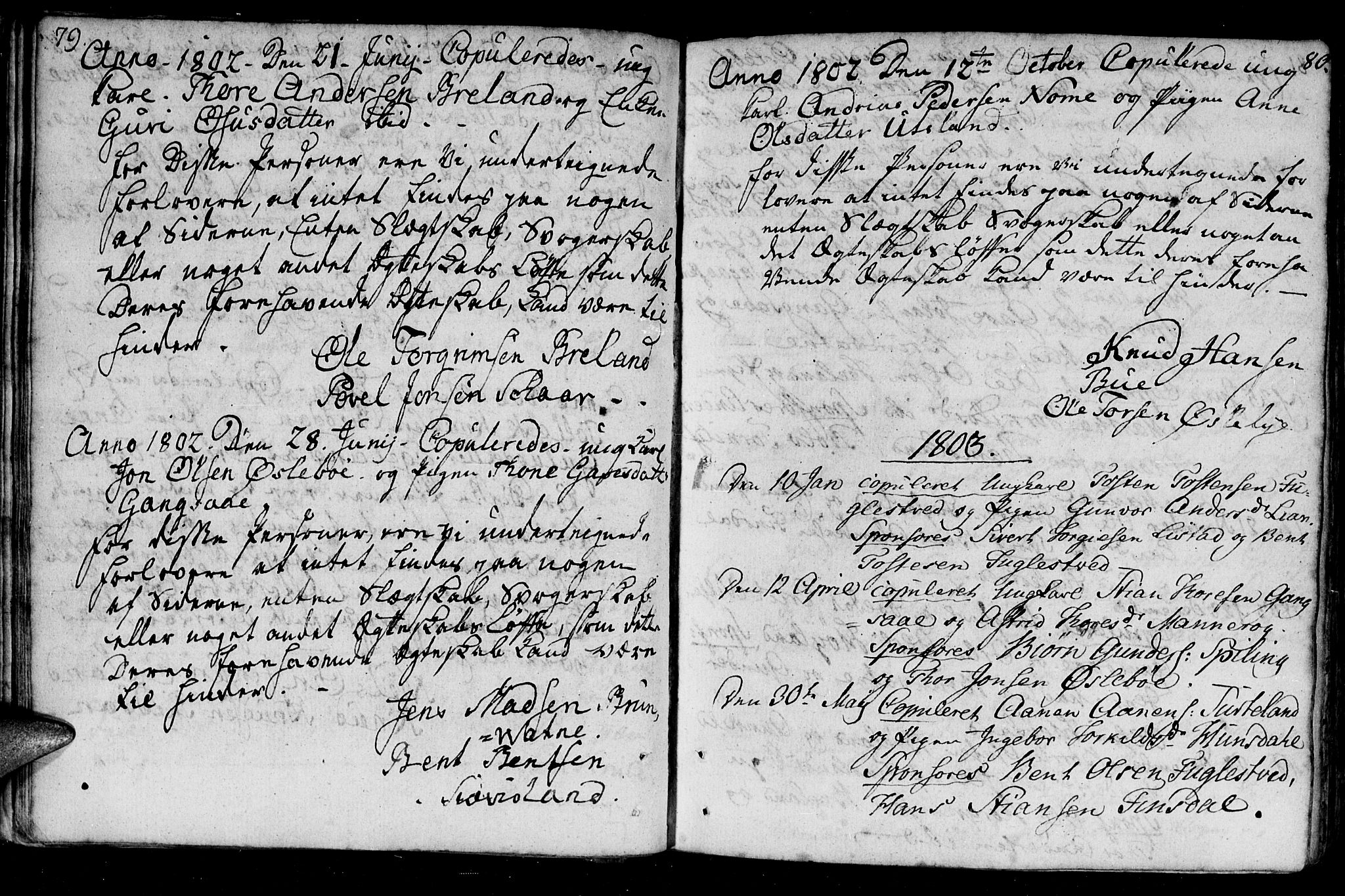 Holum sokneprestkontor, SAK/1111-0022/F/Fa/Fac/L0001: Parish register (official) no. A 1, 1773-1820, p. 79-80