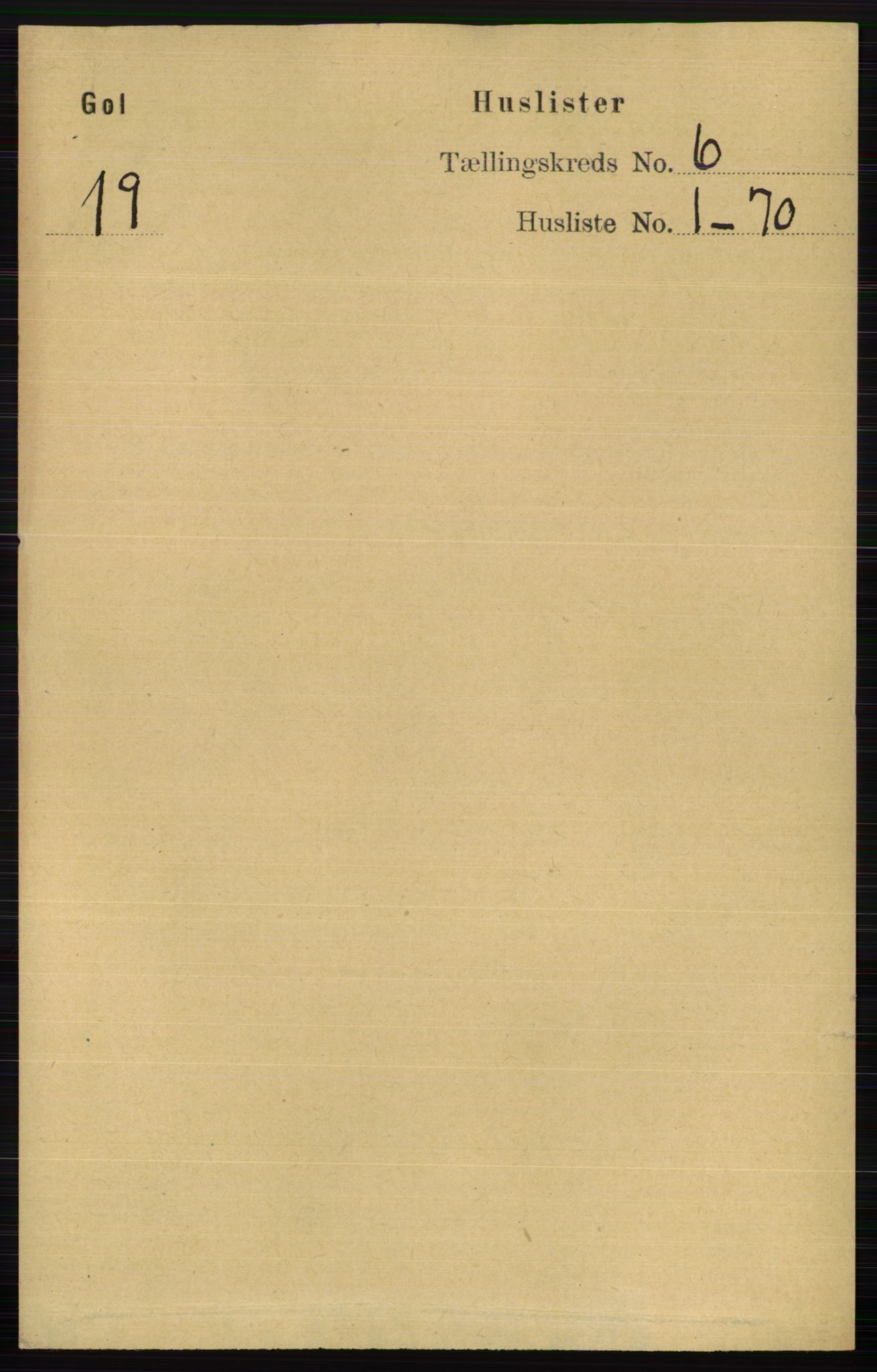 RA, 1891 census for 0617 Gol og Hemsedal, 1891, p. 2348