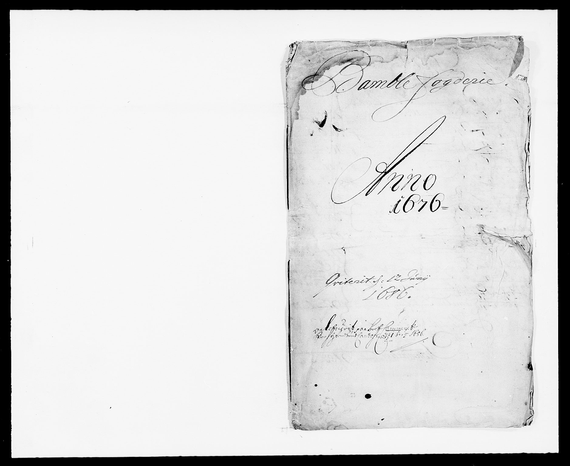 Rentekammeret inntil 1814, Reviderte regnskaper, Fogderegnskap, AV/RA-EA-4092/R34/L2043: Fogderegnskap Bamble, 1676-1677, p. 1