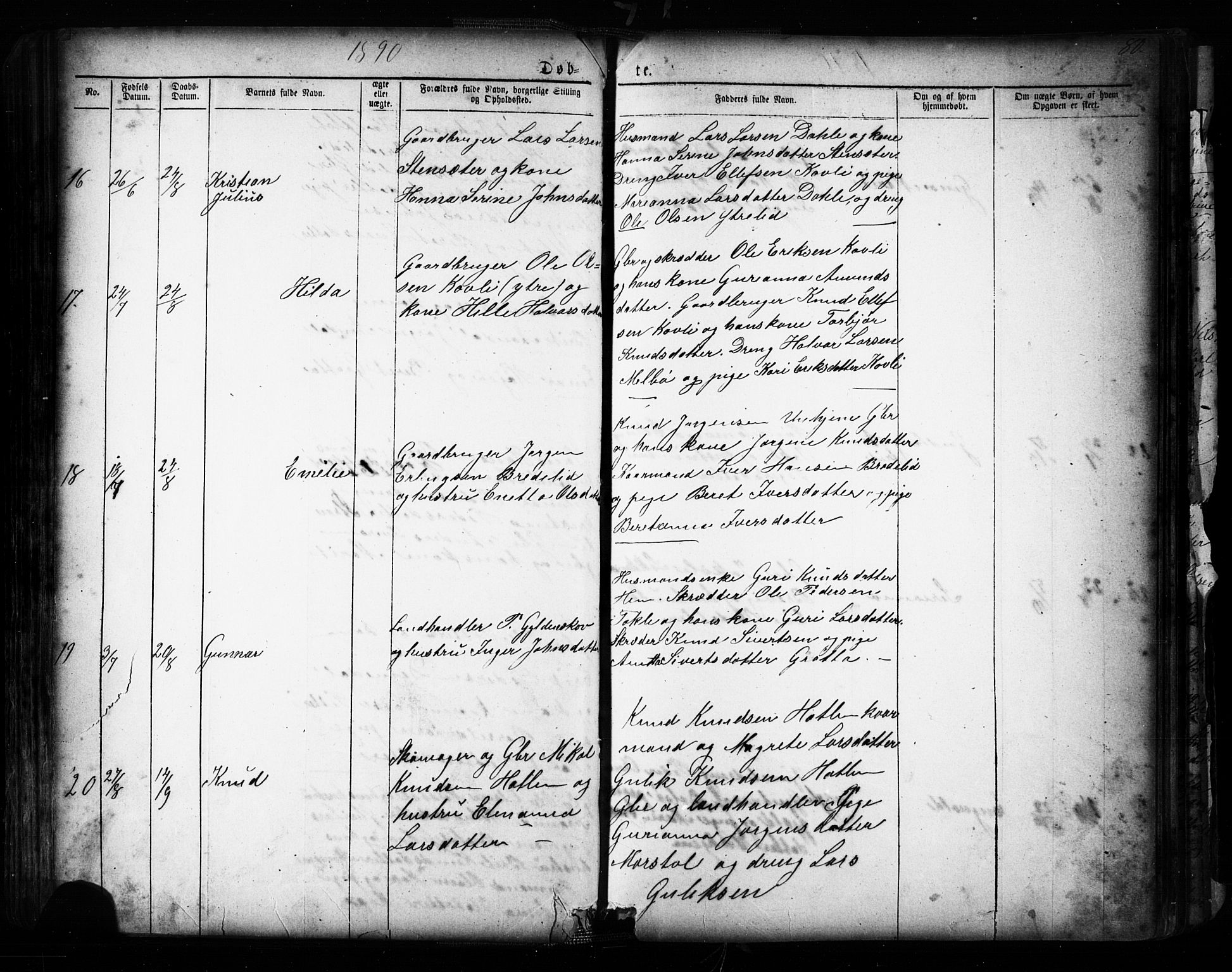 Ministerialprotokoller, klokkerbøker og fødselsregistre - Møre og Romsdal, AV/SAT-A-1454/545/L0588: Parish register (copy) no. 545C02, 1867-1902, p. 80