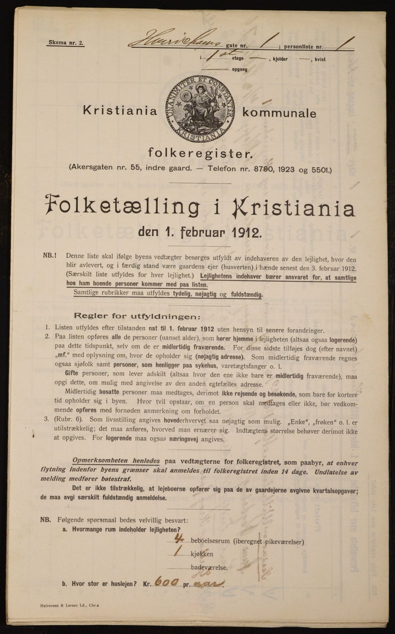 OBA, Municipal Census 1912 for Kristiania, 1912, p. 38885