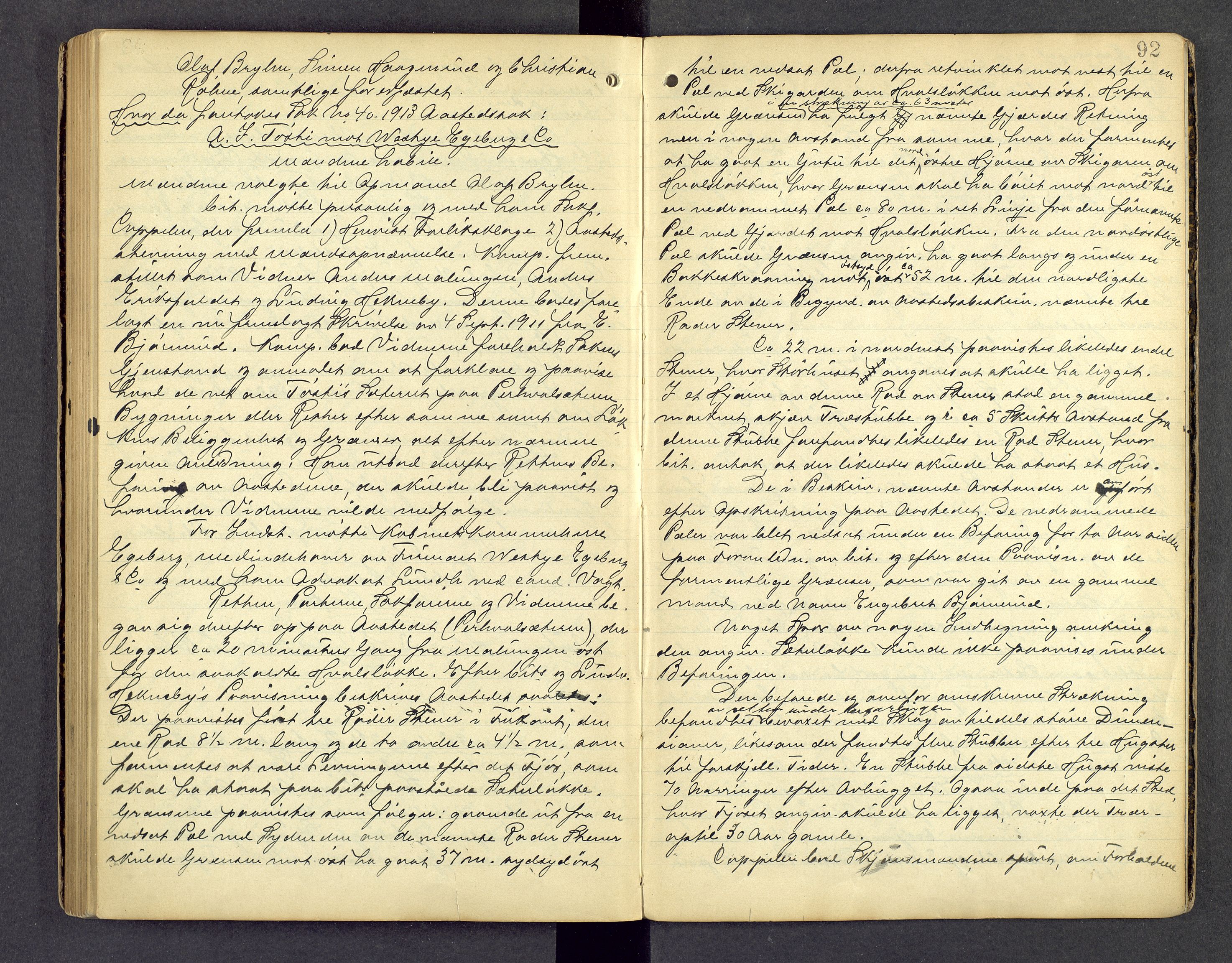 Sør-Hedmark sorenskriveri, AV/SAH-TING-014/G/Gc/Gcb/L0003: Ekstrarettsprotokoll for åstedssaker, 1895-1913, p. 91b-92a