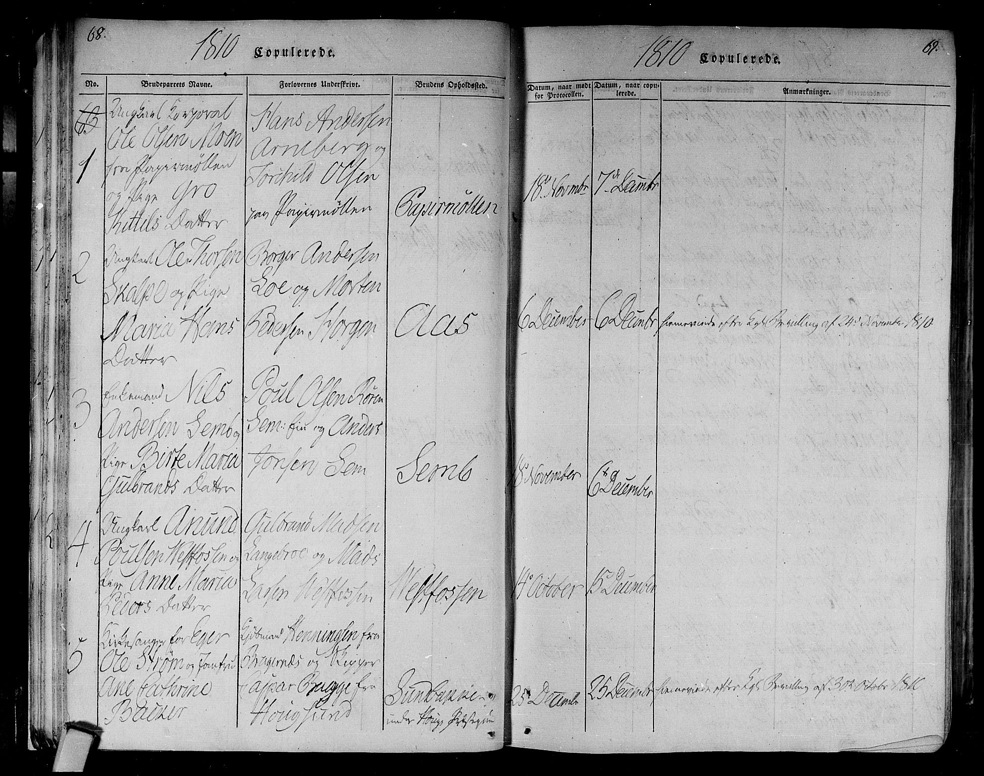 Eiker kirkebøker, SAKO/A-4/F/Fa/L0010: Parish register (official) no. I 10, 1806-1815, p. 68-69